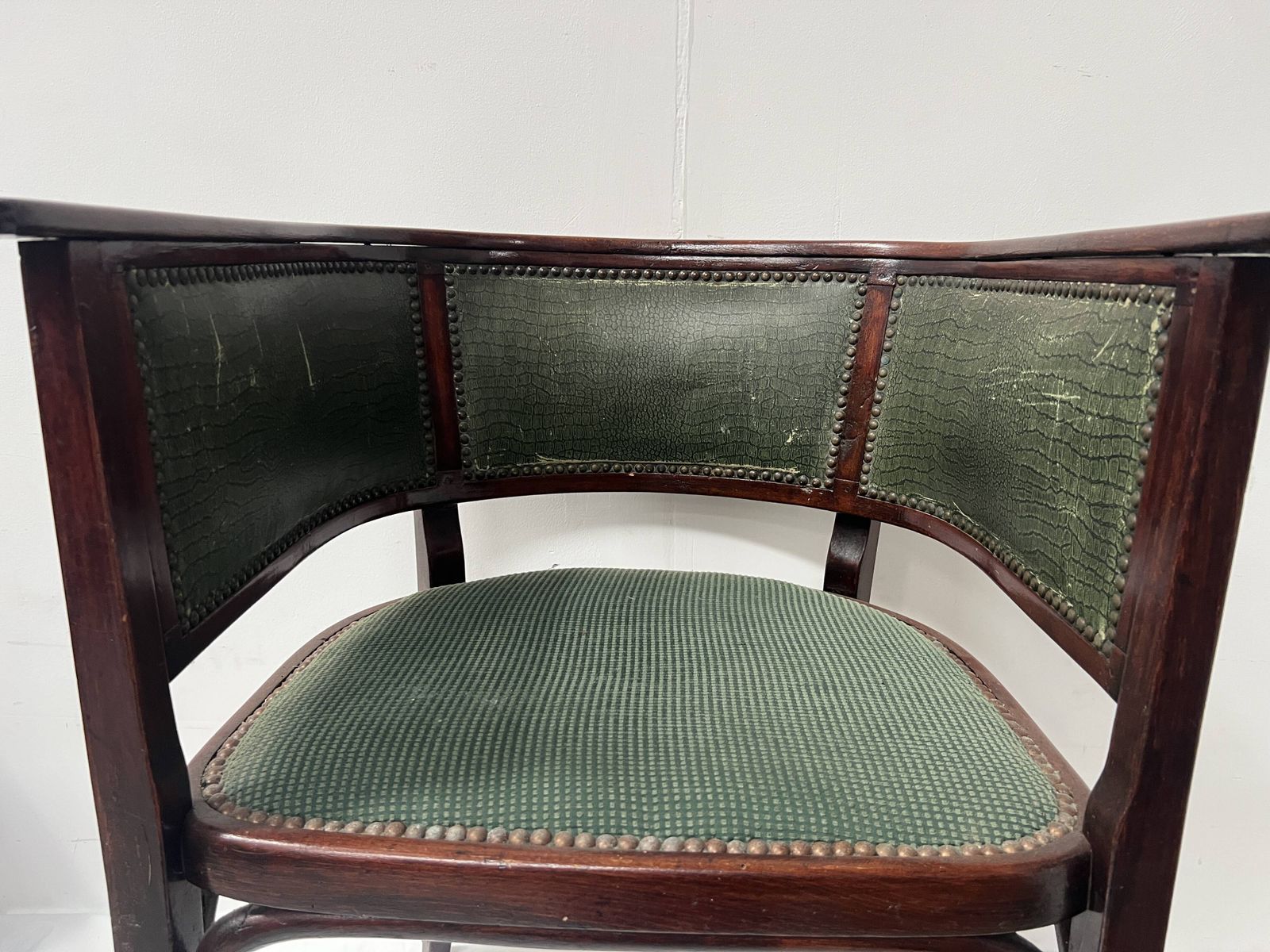 Furniture Art Deco Armchair In Courbet Wood "Maison Thonet" 20th Century photo