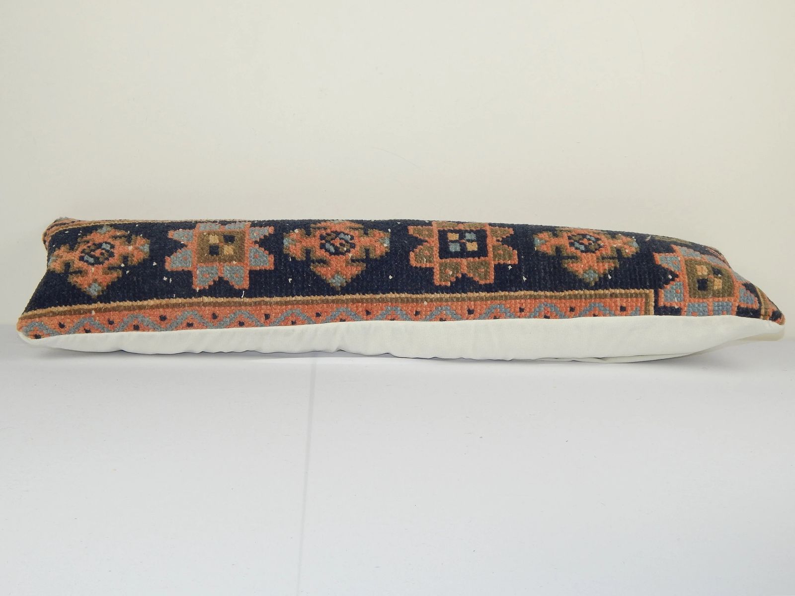 Vintage Traditional Carpet Pillow, Curated Neutral Vintage Pillows, Muted Bedding Rug Pillow, photo for sale