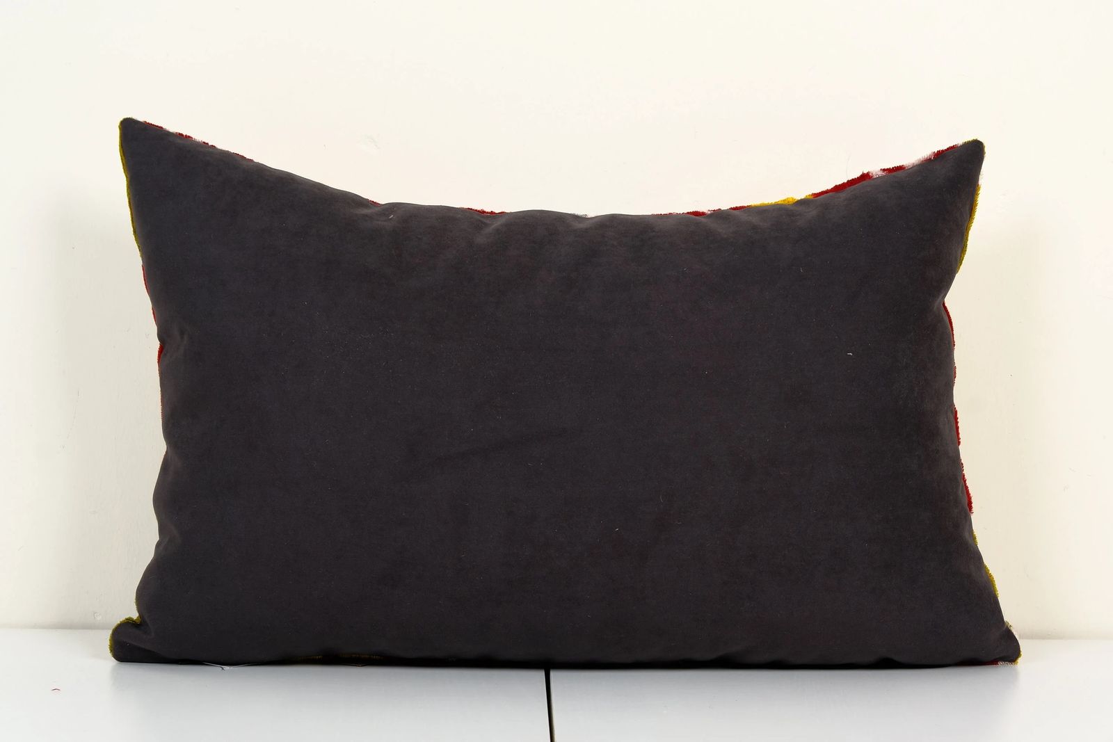 Ikat Velvet Pillow, Silk Lumbar Cushion Cover, Colorful Boho Chic Pillow Cover photo for sale