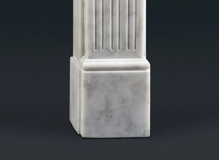 Louis XVI Style Carrara Marble Fireplace Surround photo Home Fixtures