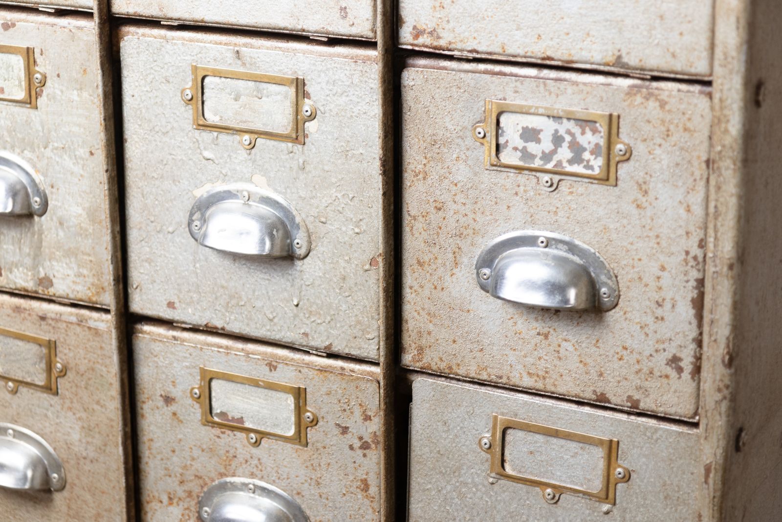 1950’s Industrial Bank Of Metal Drawers photo 875.0