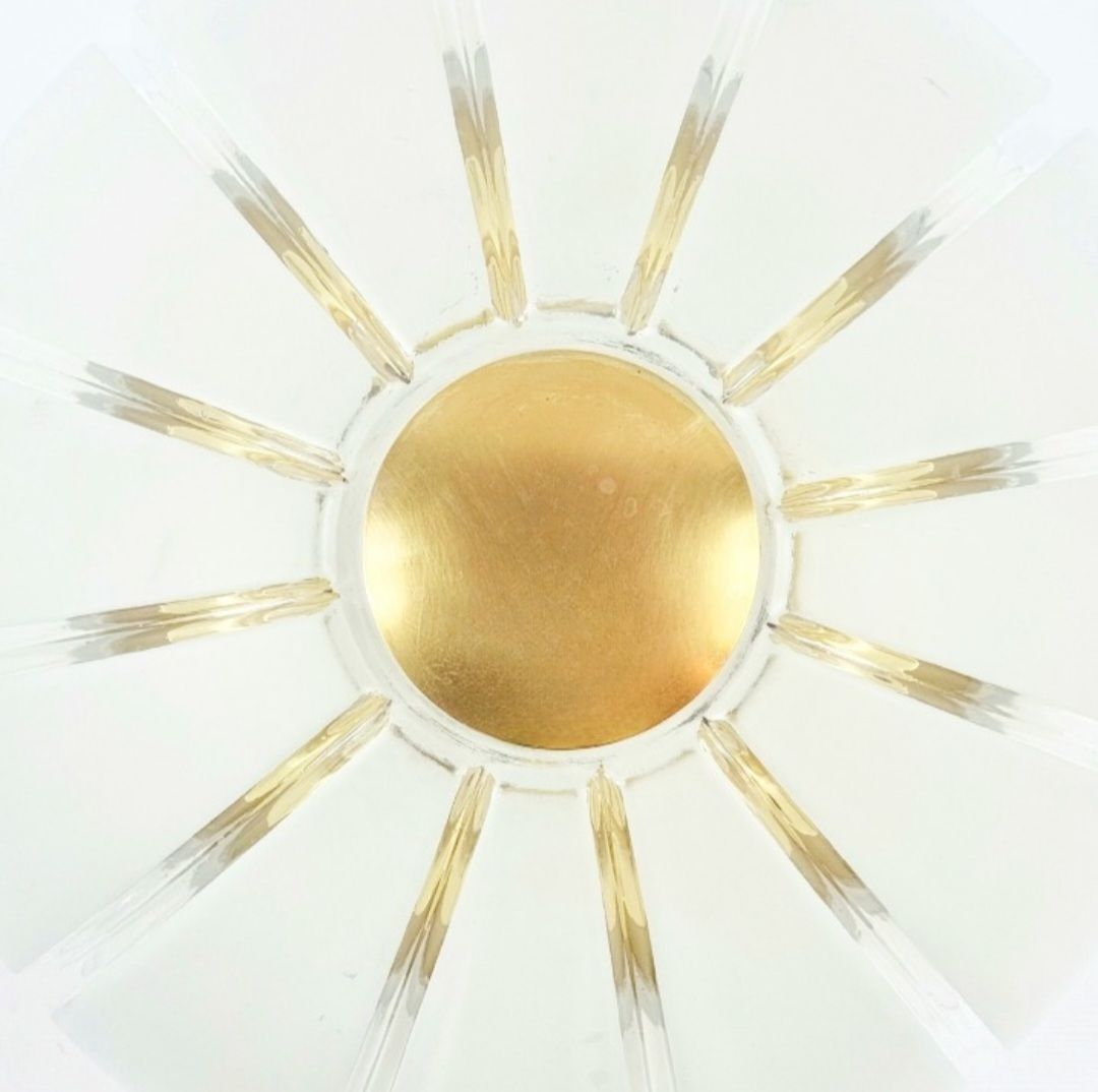 Zeer Grote Space Age Plafondlamp Van Glas En Messing, Limburg, Duitsland, Jaren 1970 photo 560.0