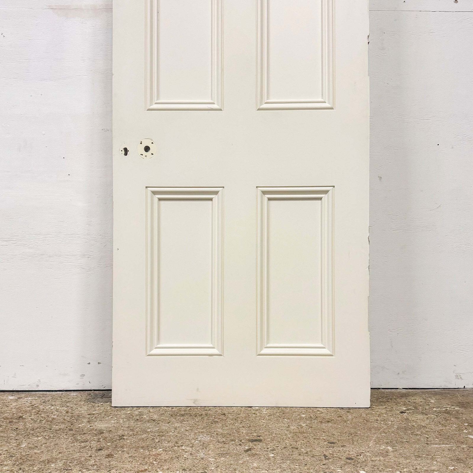 Reclaimed White Tulip Wood 4 Panel Door   197.5cm X 76cm photo furniture