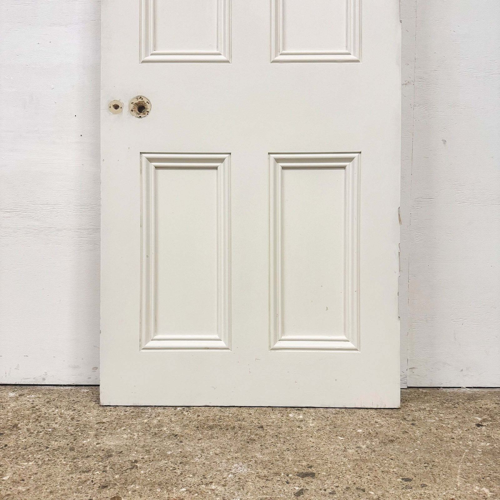 Reclaimed White Tulip Wood 4 Panel Door   197.5cm X 76cm photo for sale