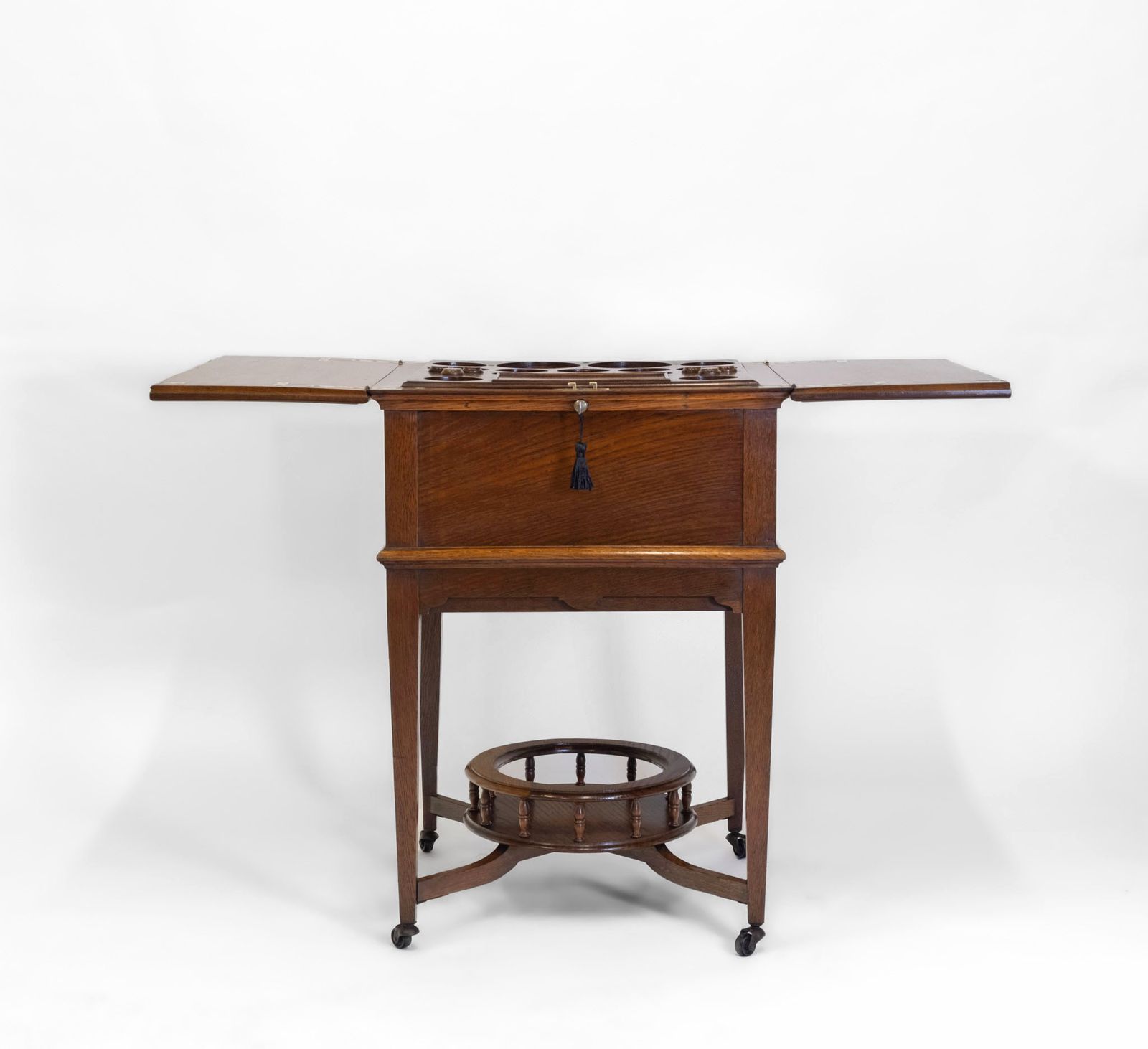 Antique Edwardian Oak Metamorphic Rise & Fall Cocktail Drinks Cabinet Bar photo buy
