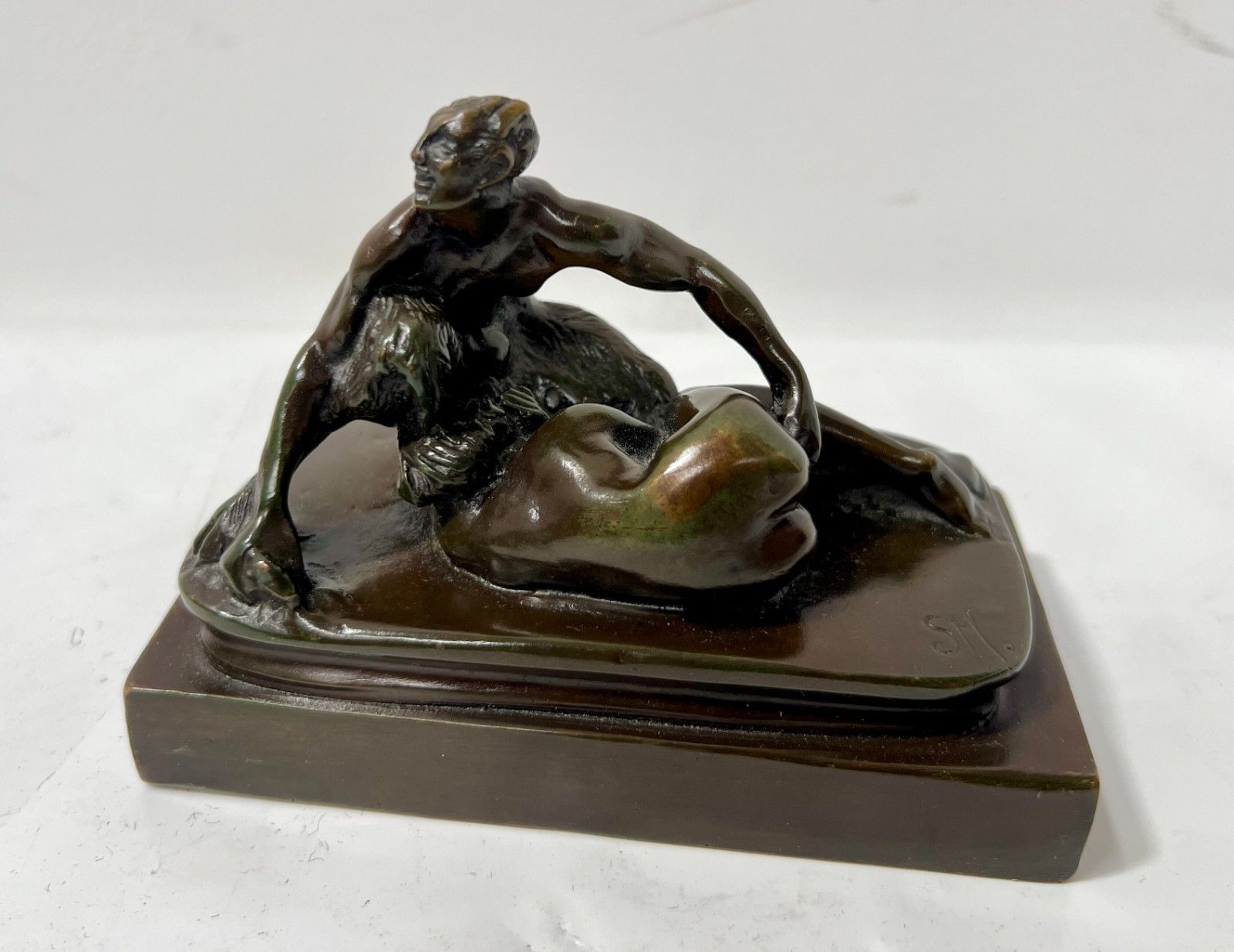 Erotic Bronze With Brown Patina "S.M" 19th Century photo for sale