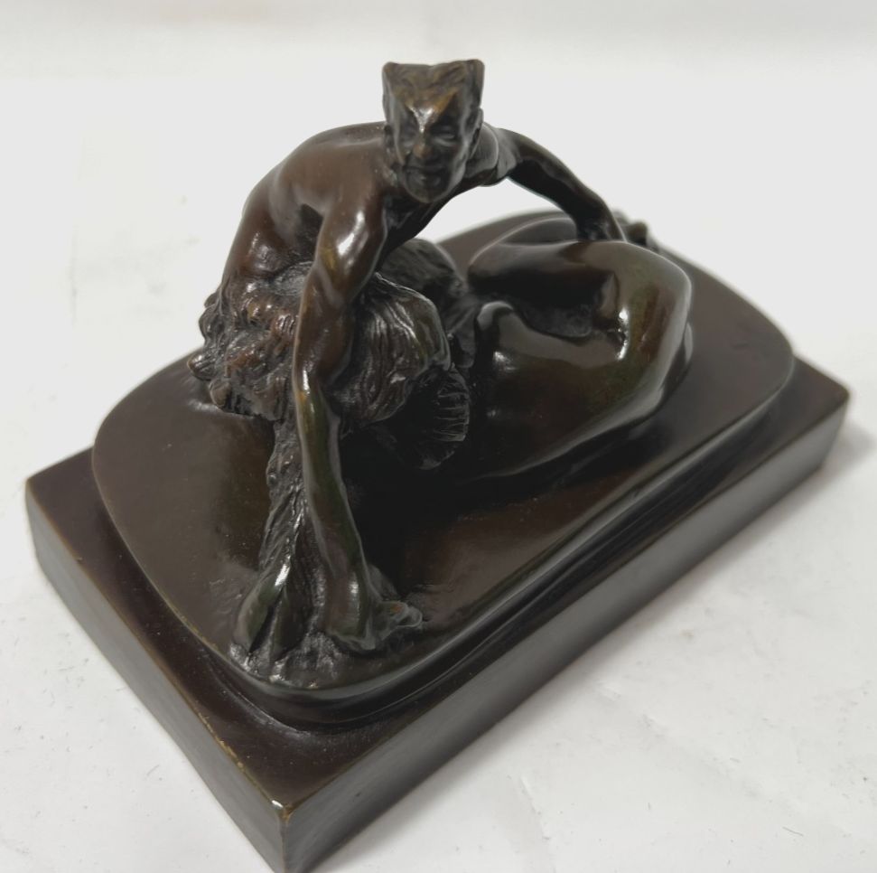 photo furniture Erotic Bronze With Brown Patina "S.M" 19th Century