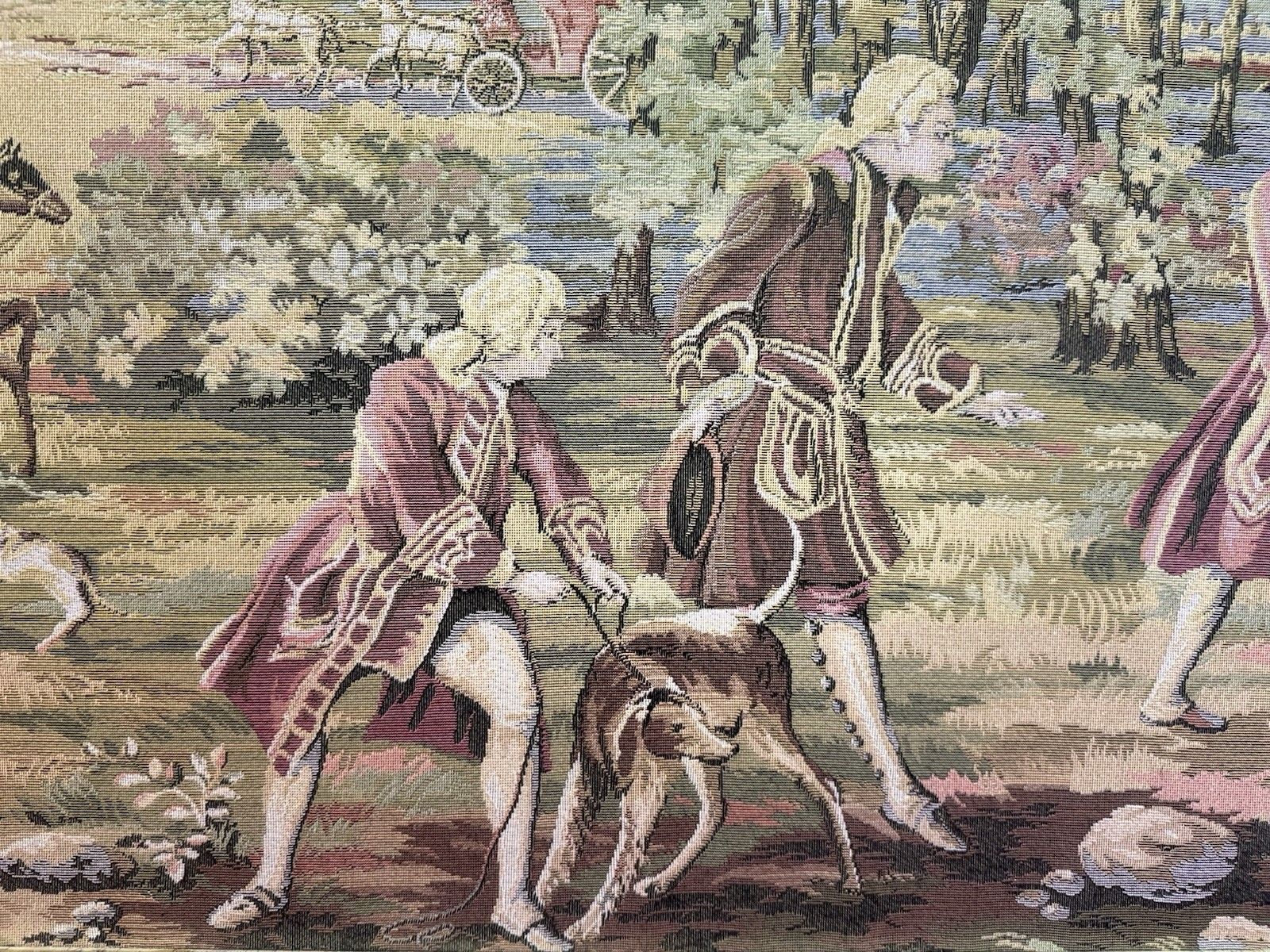 photo vinterior Louis XV Style 18th Century Aristocratic Pursuit Of The Hunt Tapestry. Framed