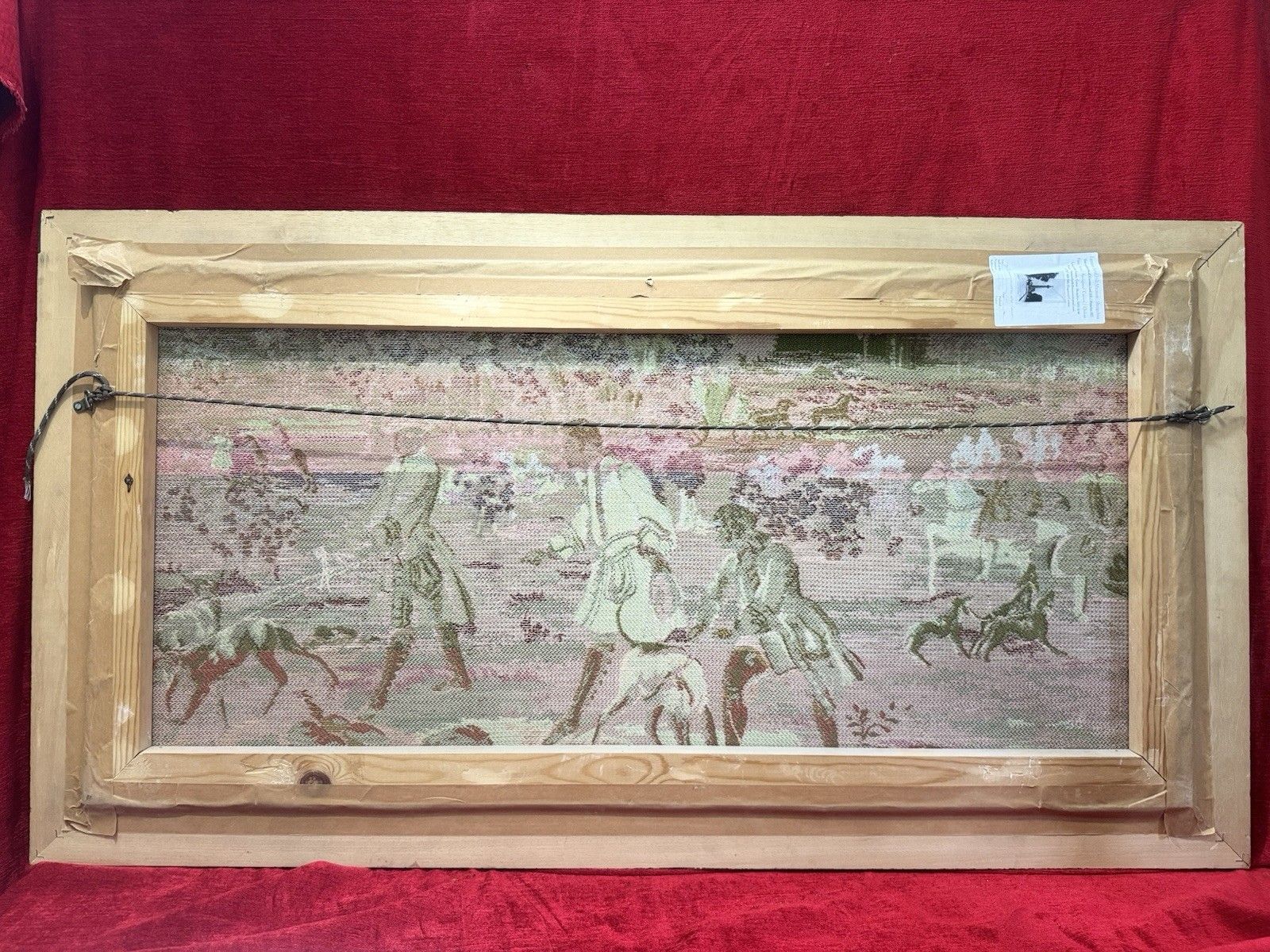 photo buy Louis XV Style 18th Century Aristocratic Pursuit Of The Hunt Tapestry. Framed