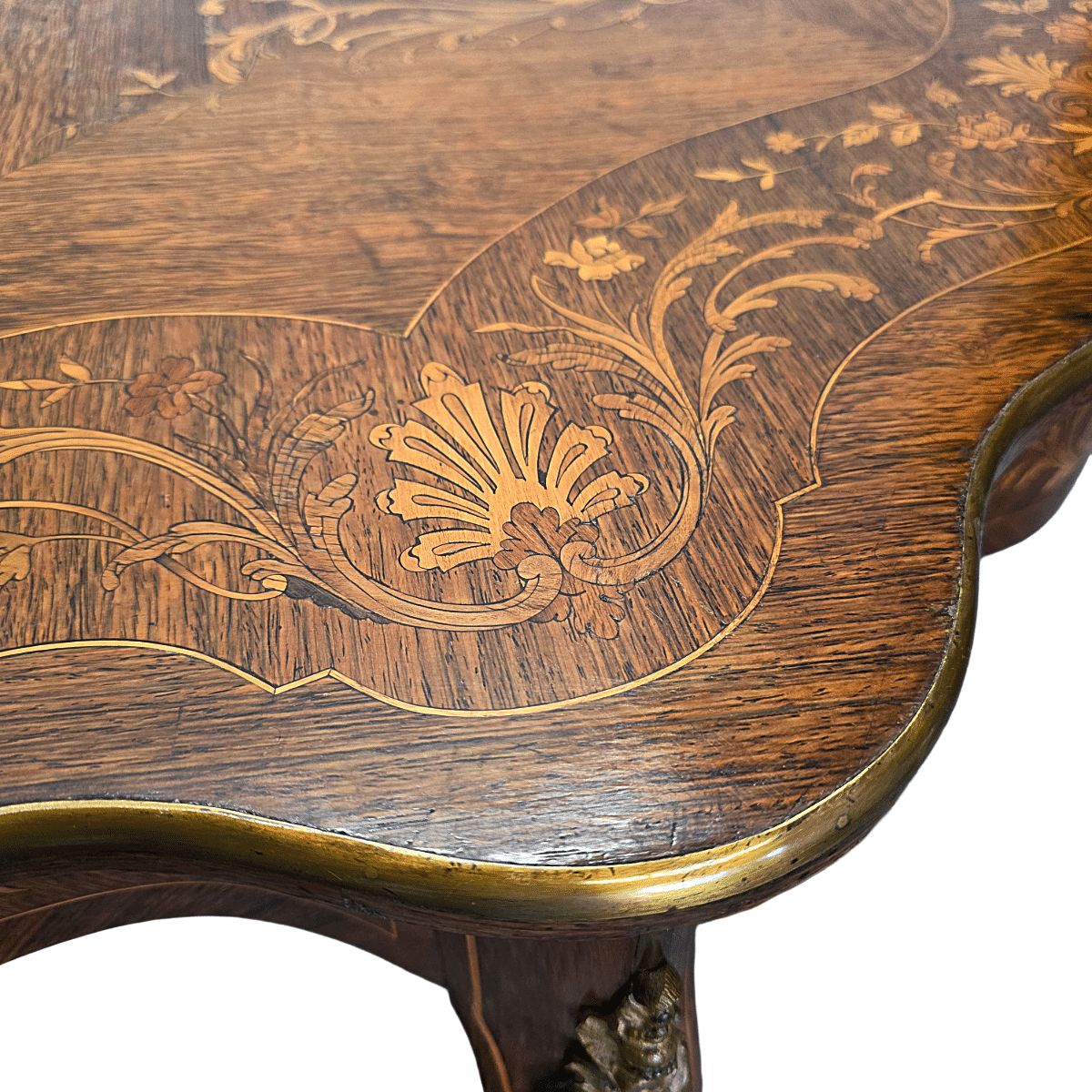 Antique French Louis XV Style Table With Drawer, Late 1800s photo 395.0