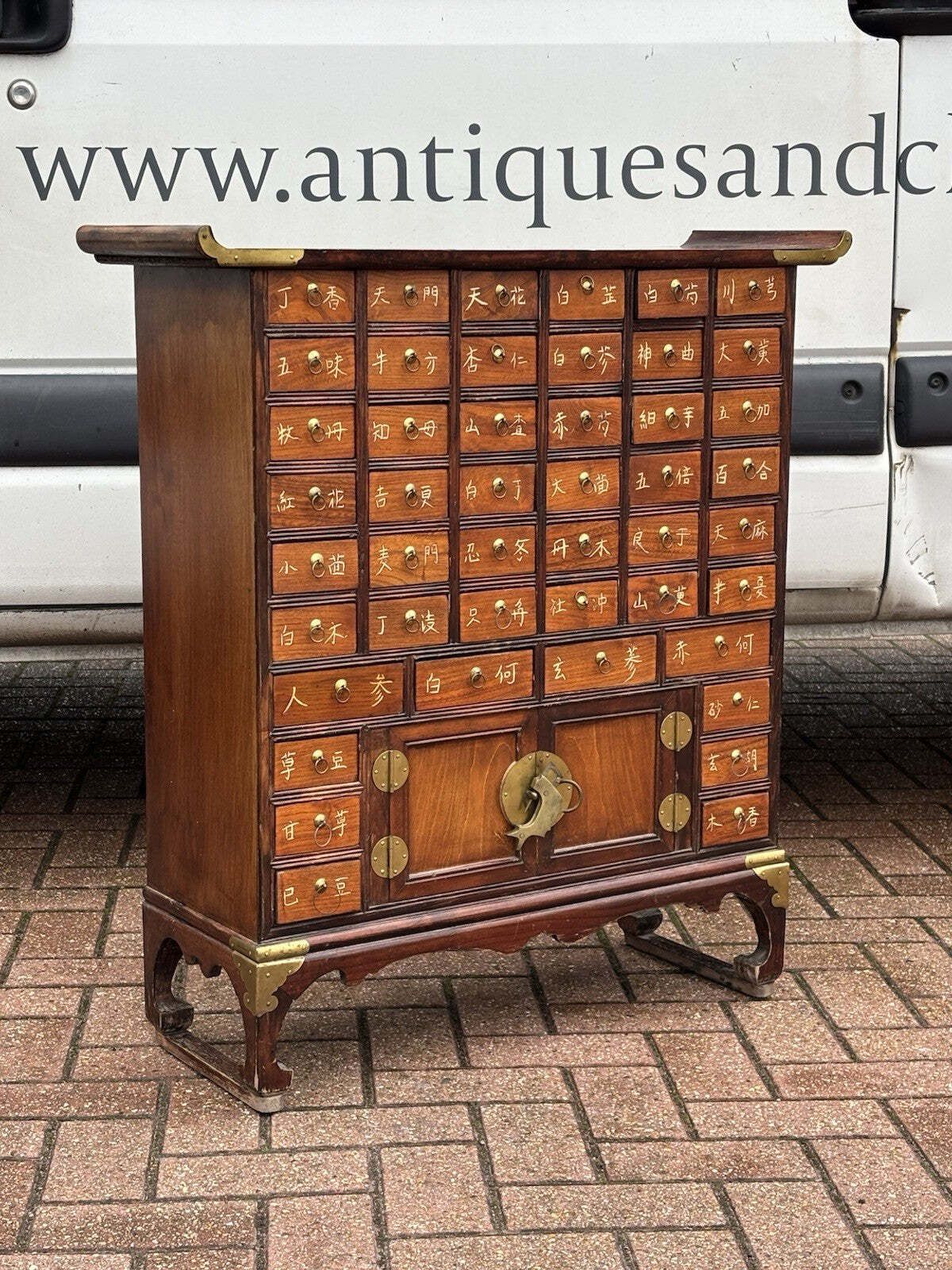 photo for sale Chinese Apothecary Cabinet, 46 Drawers & Cupboard. Great Storage Piece