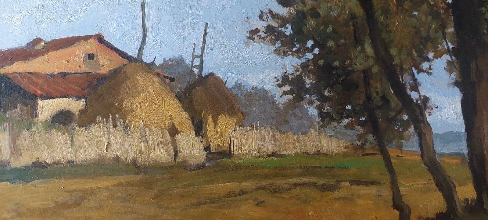 Oil Painting Francesco Maria Pieri, Labronico 60s/70s photo for sale