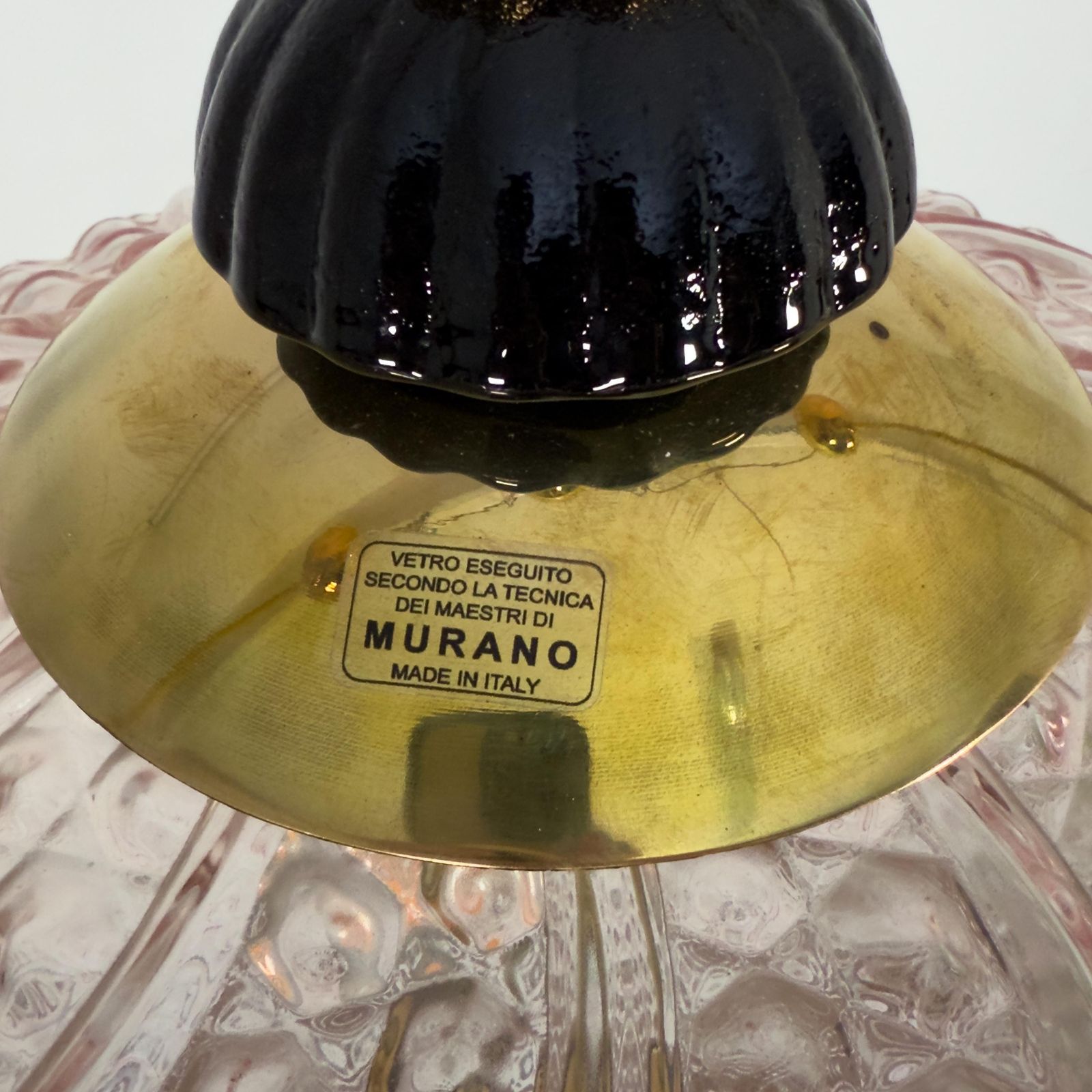 Blown Murano Glass And Brass Pendant Lamp photo buy