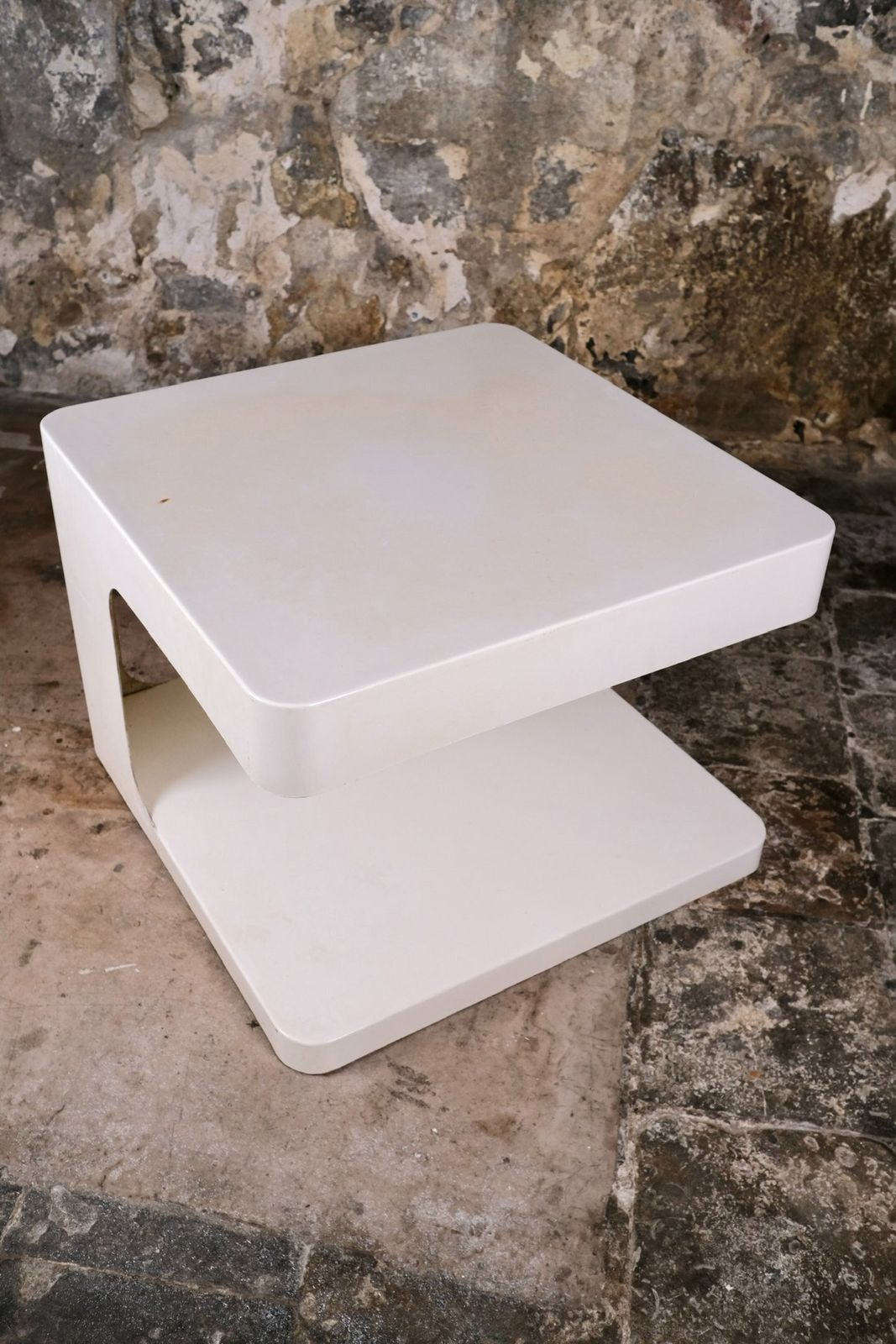 Large Fiberglass Side Table By Valerie Doubroucinskis For Rodier, France, 1970s photo furniture