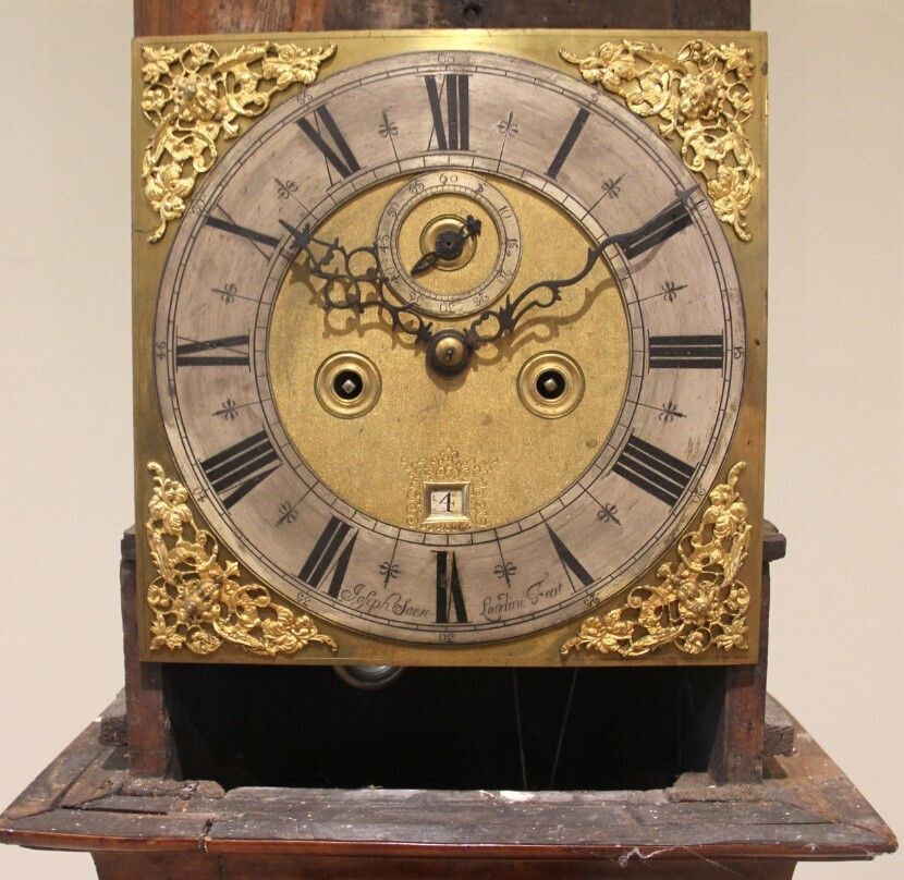 A Very Fine Quality Queen Anne Burr Elm And Walnut Longcase Clock By Joseph Saer Of London photo Home Decor