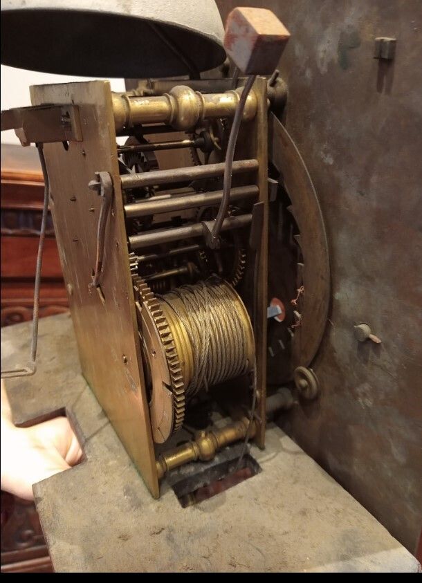 A Very Fine Quality Queen Anne Burr Elm And Walnut Longcase Clock By Joseph Saer Of London photo buy