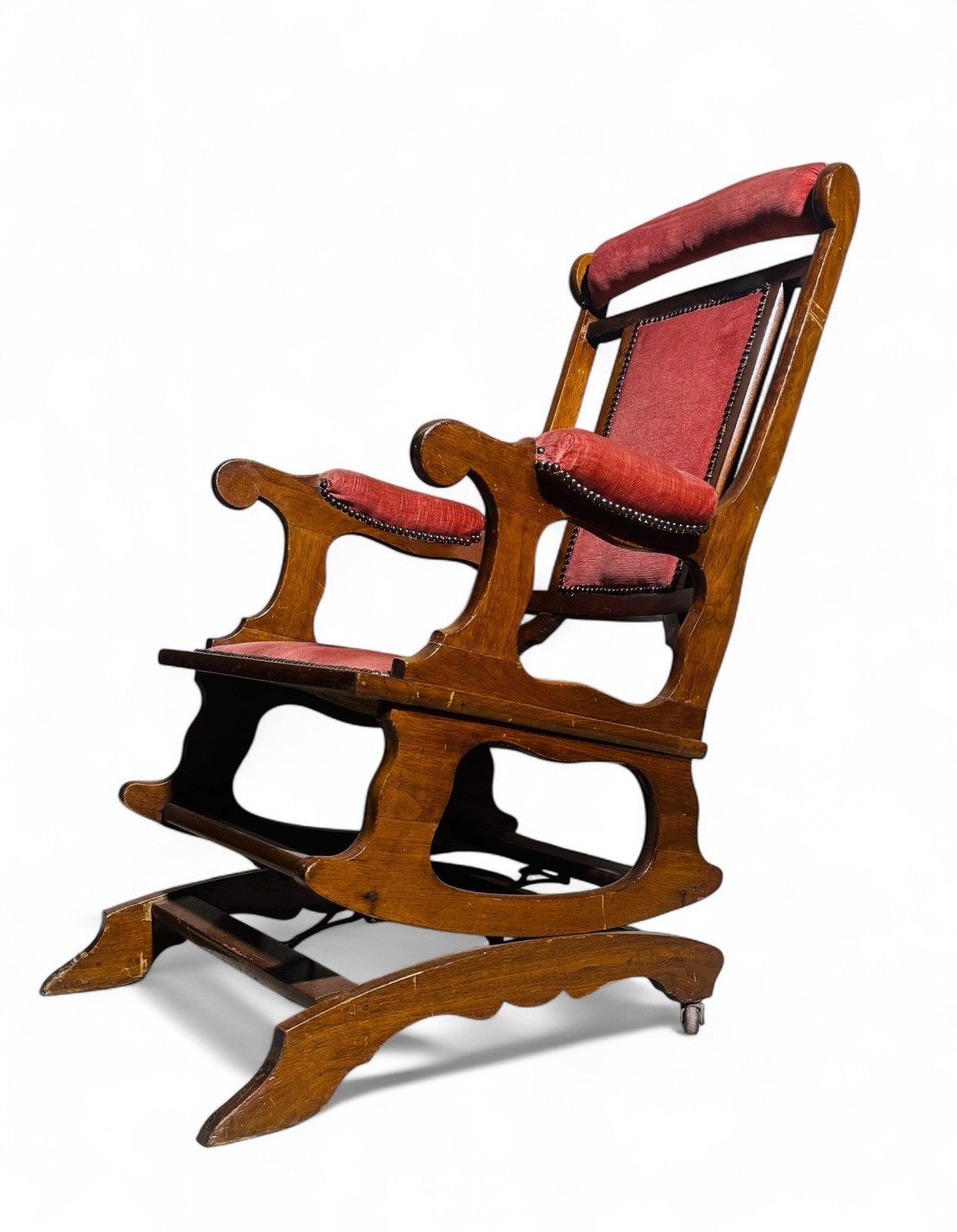 Antique Walnut Armchair American Spring Rocker C1870 Superior Quality photo vinterior