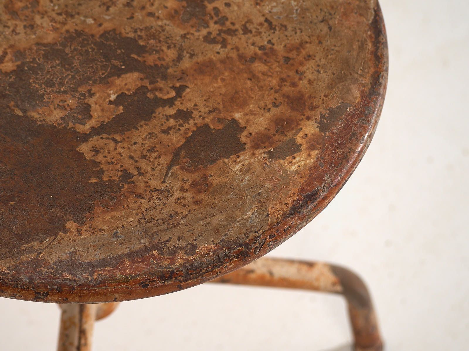 Industrial Style Metal Stool (C.1950) #4 photo Furniture