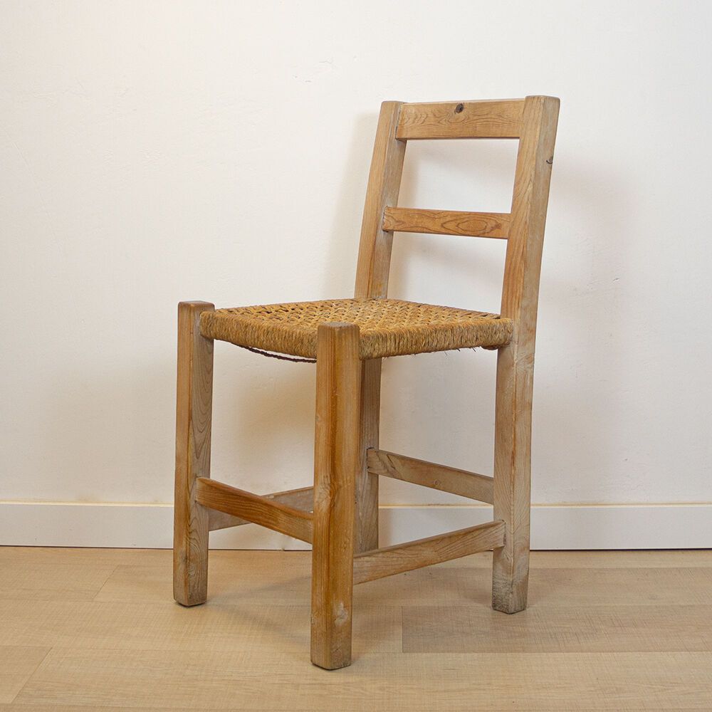 Woven Seat Ibiza Style Chair, Spain, 1970s photo for sale