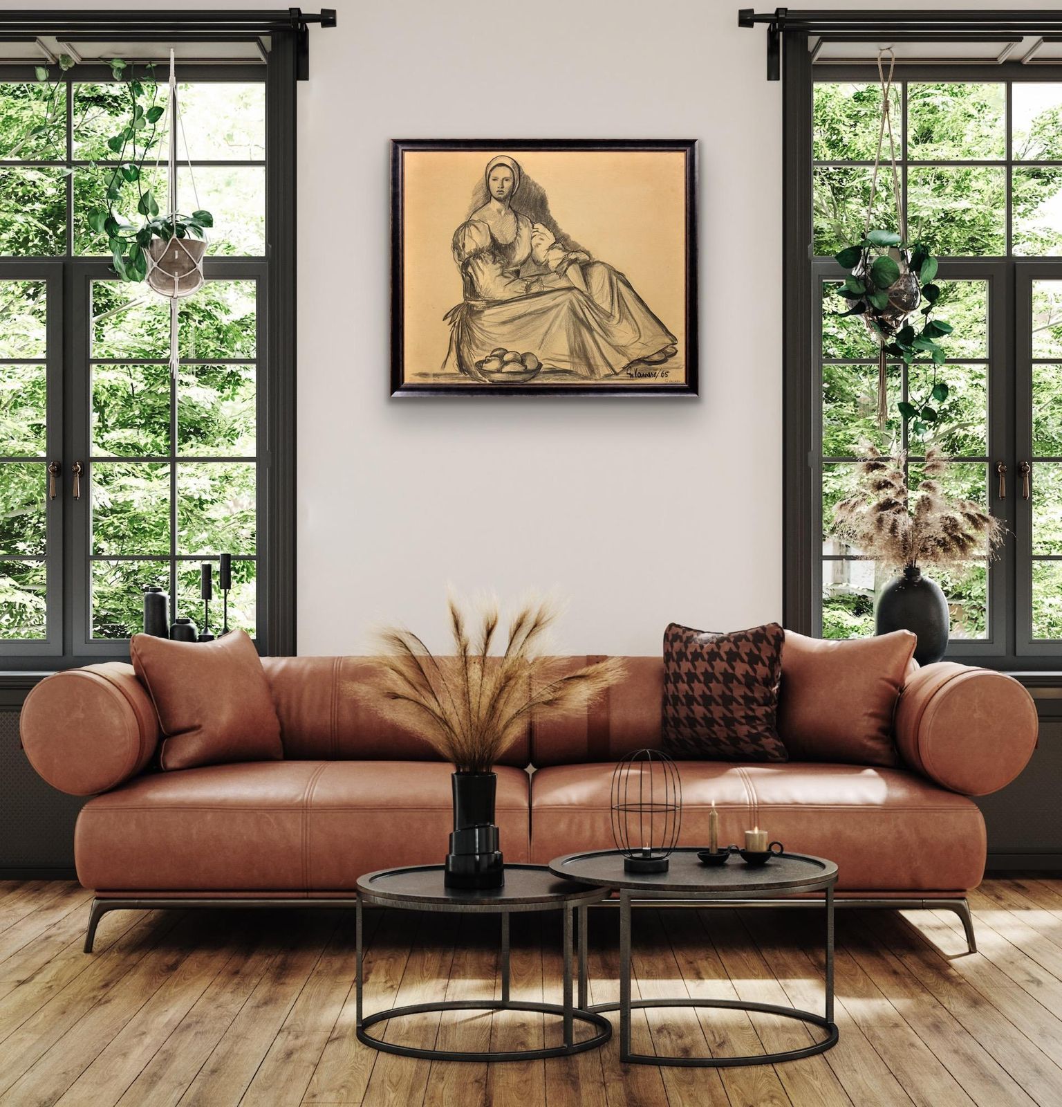 photo furniture G. Vaccaro. La Contadina. Framed Mid 19th Century Figure Study In A Renaissance Or Baroque Style. Framed.
