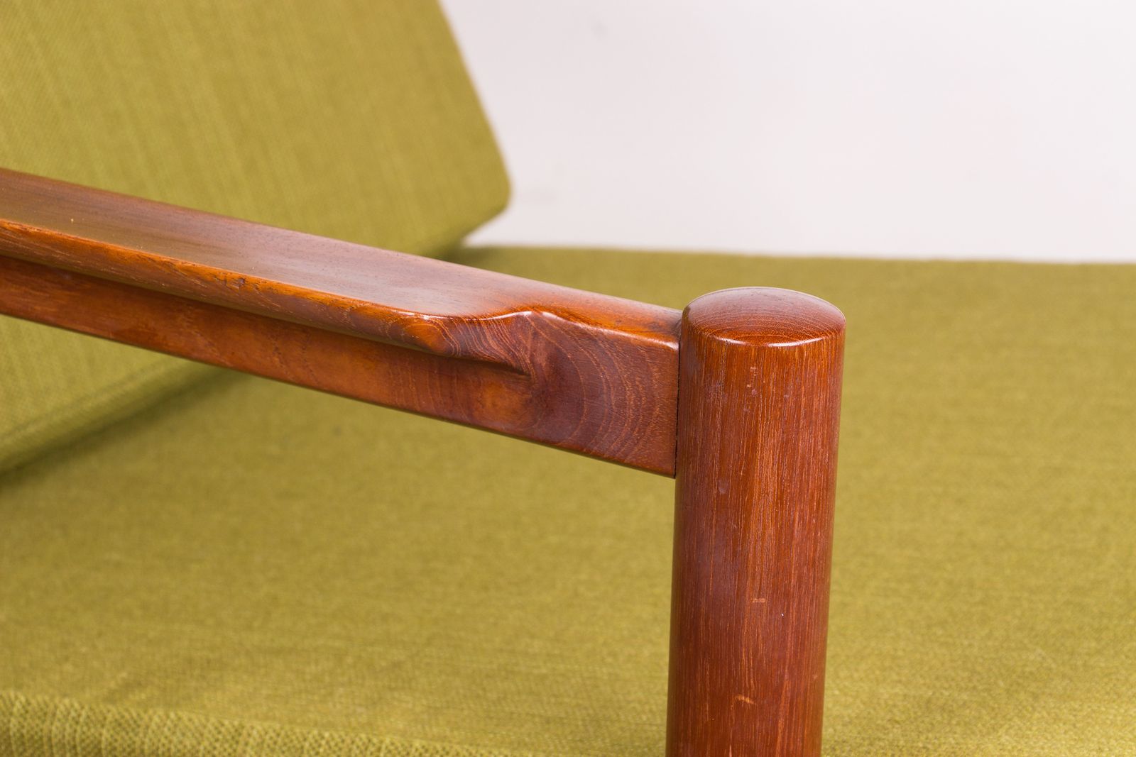 Danish Teak And Fabric Armchair By Børge Jensen & Sønner For Bernstorffsminde Møbelfabrik A/S 1960. photo vintage