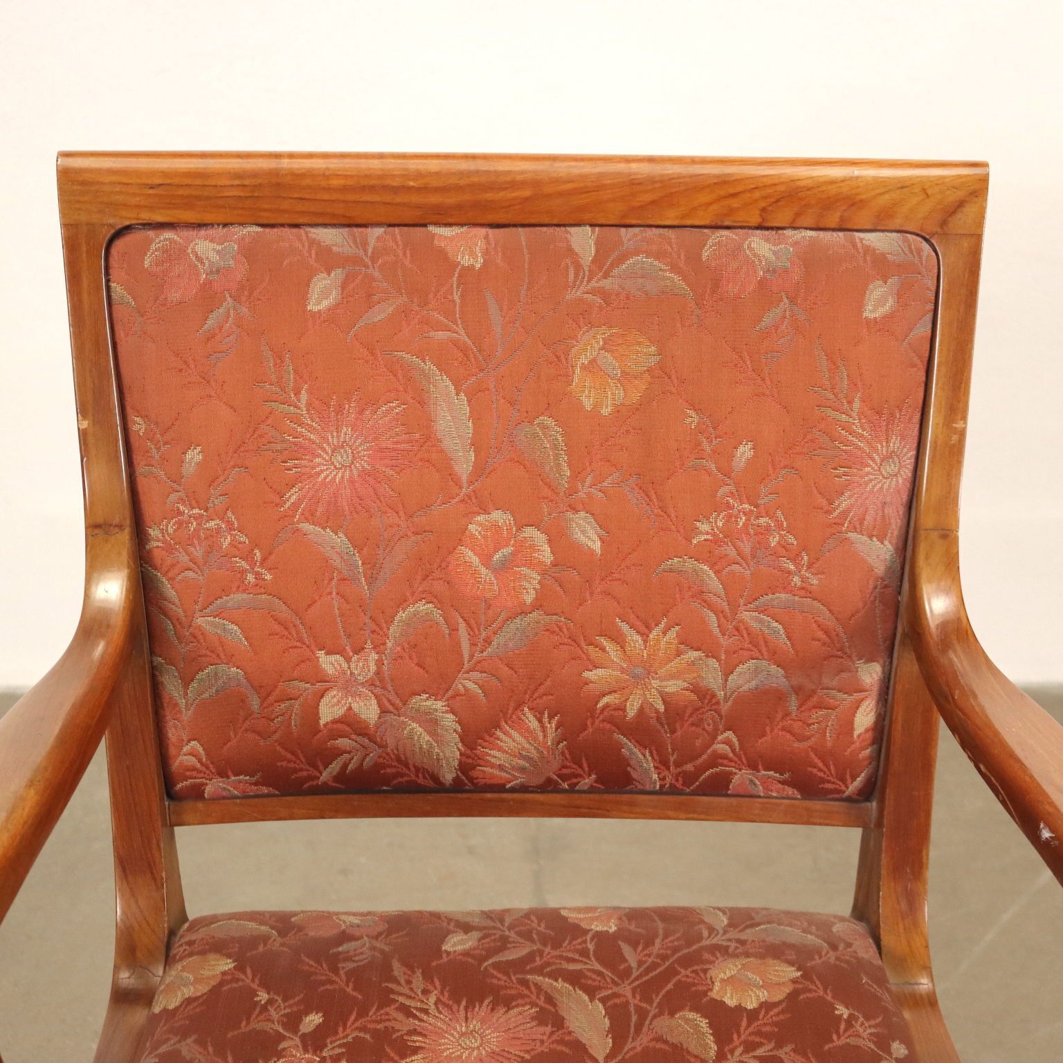 Armchair Mahogany Italy 1950s photo for sale