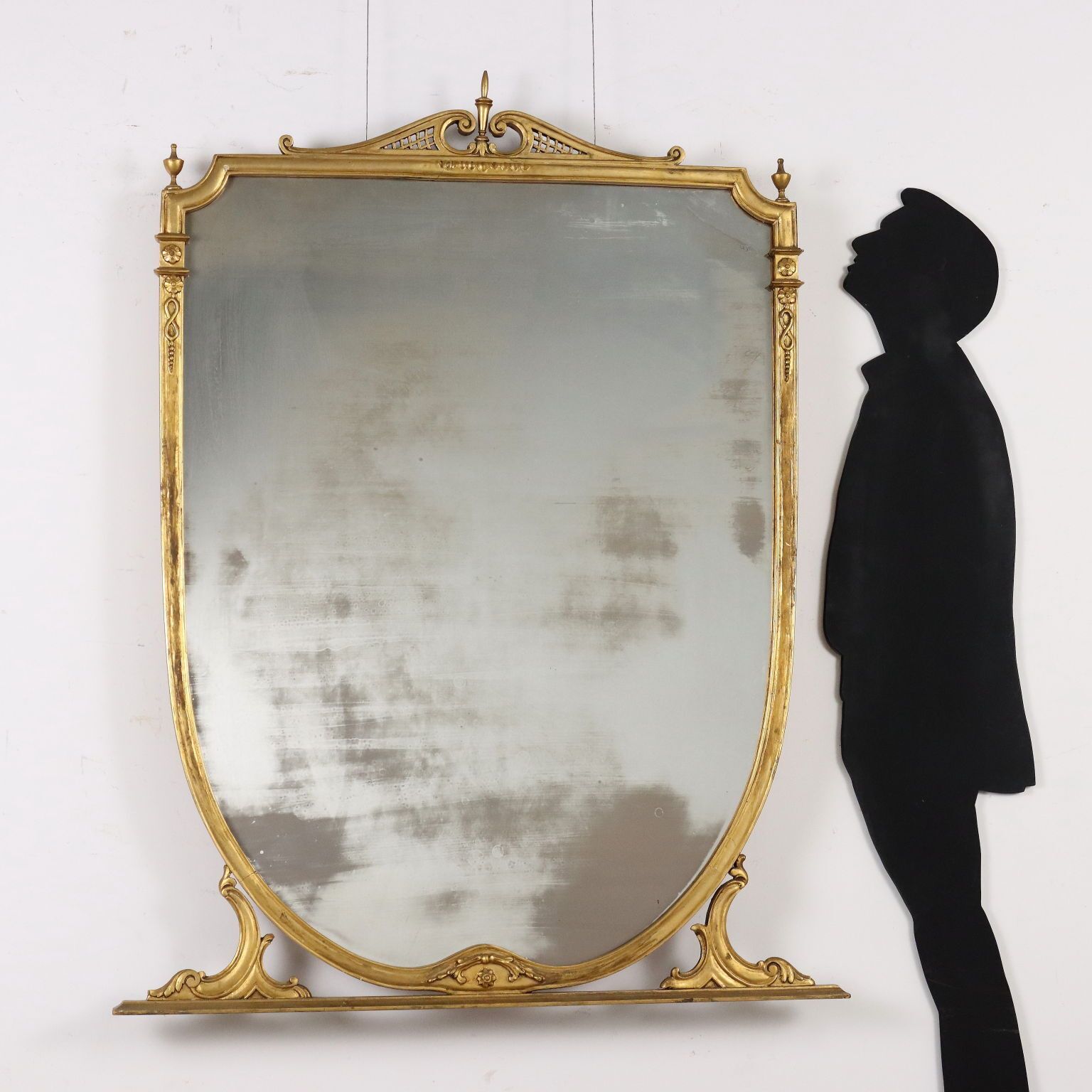 Mirror Neoclassical Style Gilded Wood Italy XX Century photo furniture