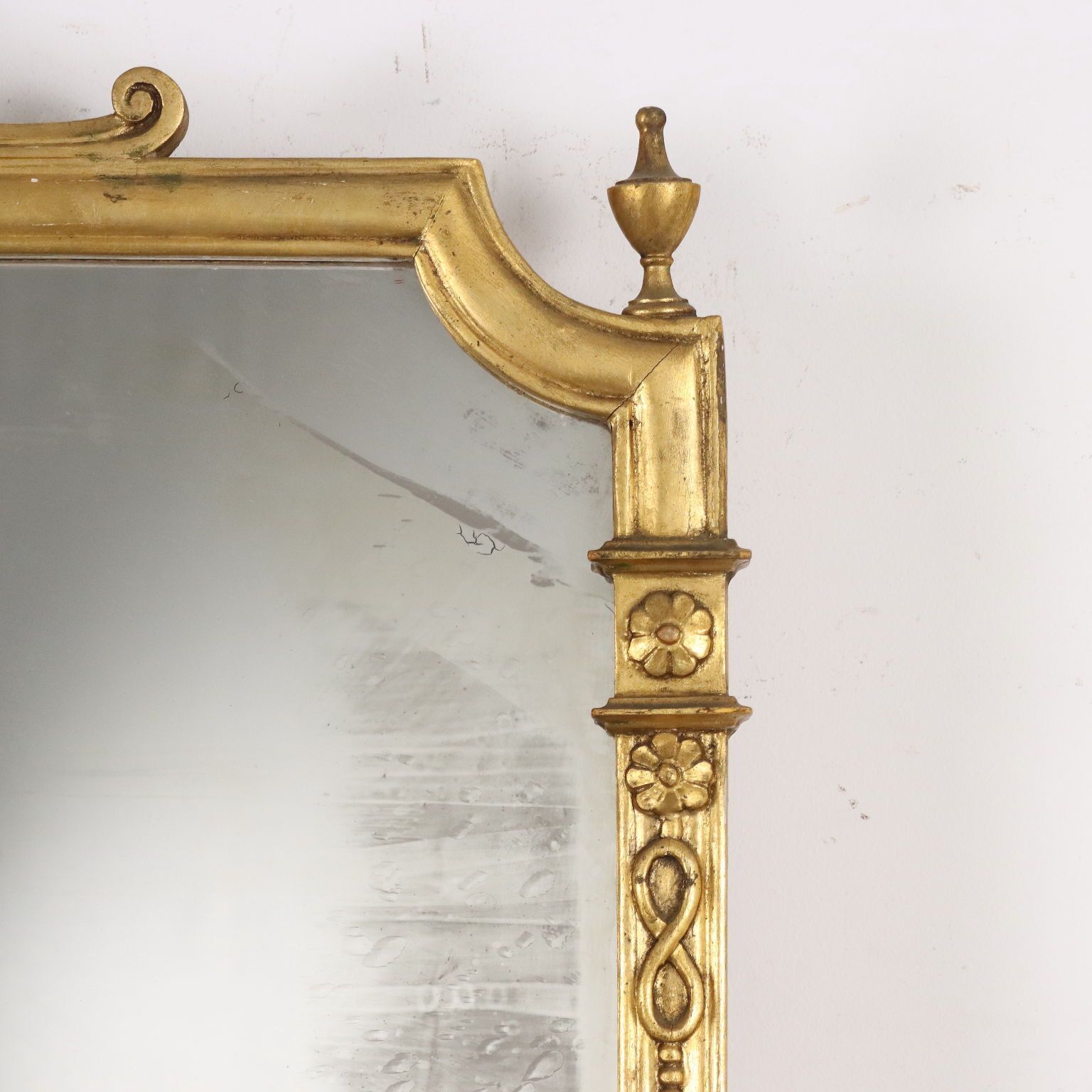 Mirror Neoclassical Style Gilded Wood Italy XX Century photo 770.0