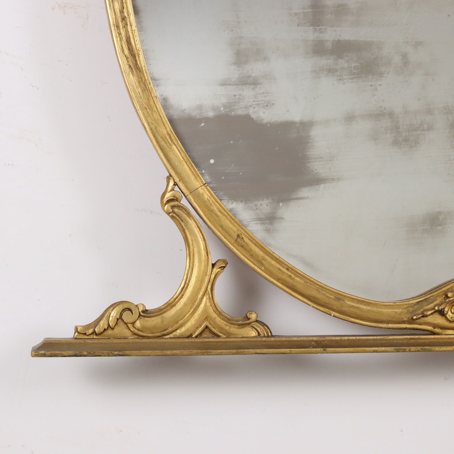 Mirror Neoclassical Style Gilded Wood Italy XX Century photo vinterior