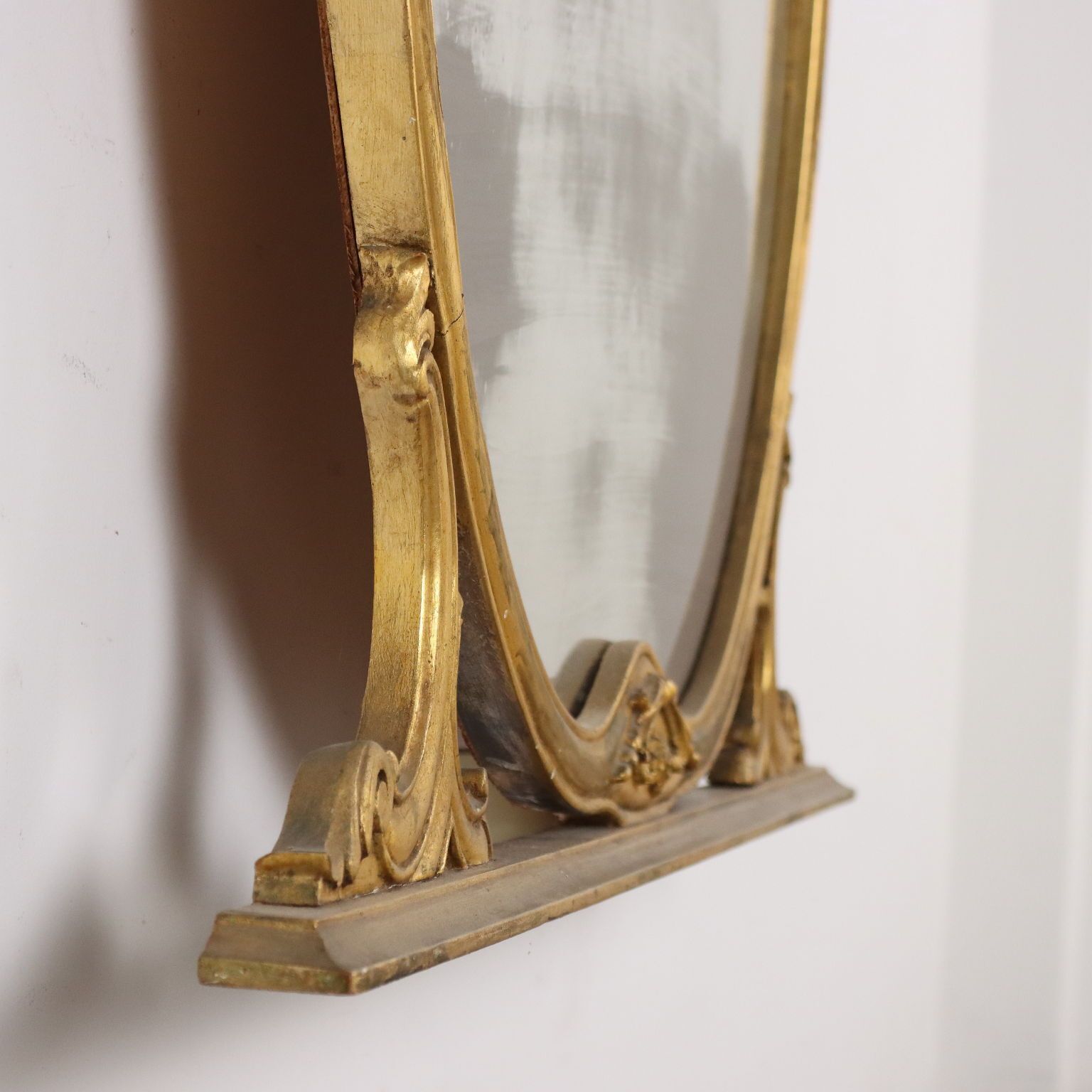photo for sale Mirror Neoclassical Style Gilded Wood Italy XX Century