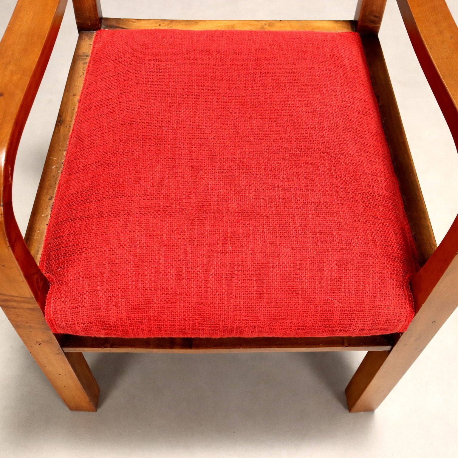 Vintage Chair Design Wood Fabric Italy 1940s 1950s photo Furniture
