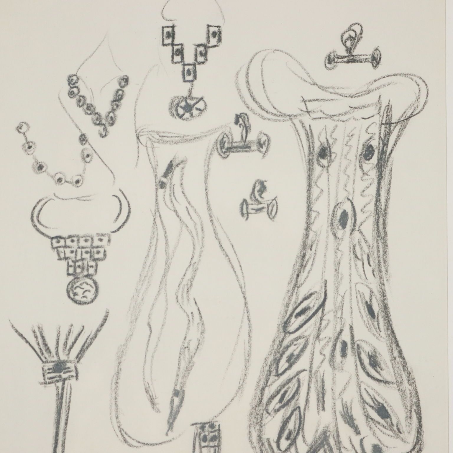 Modern Drawing Signed Remo Brindisi Sketch For The Costumes Of Aida photo for sale