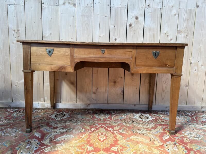Bureau Plat En Merisier époque Louis XVI