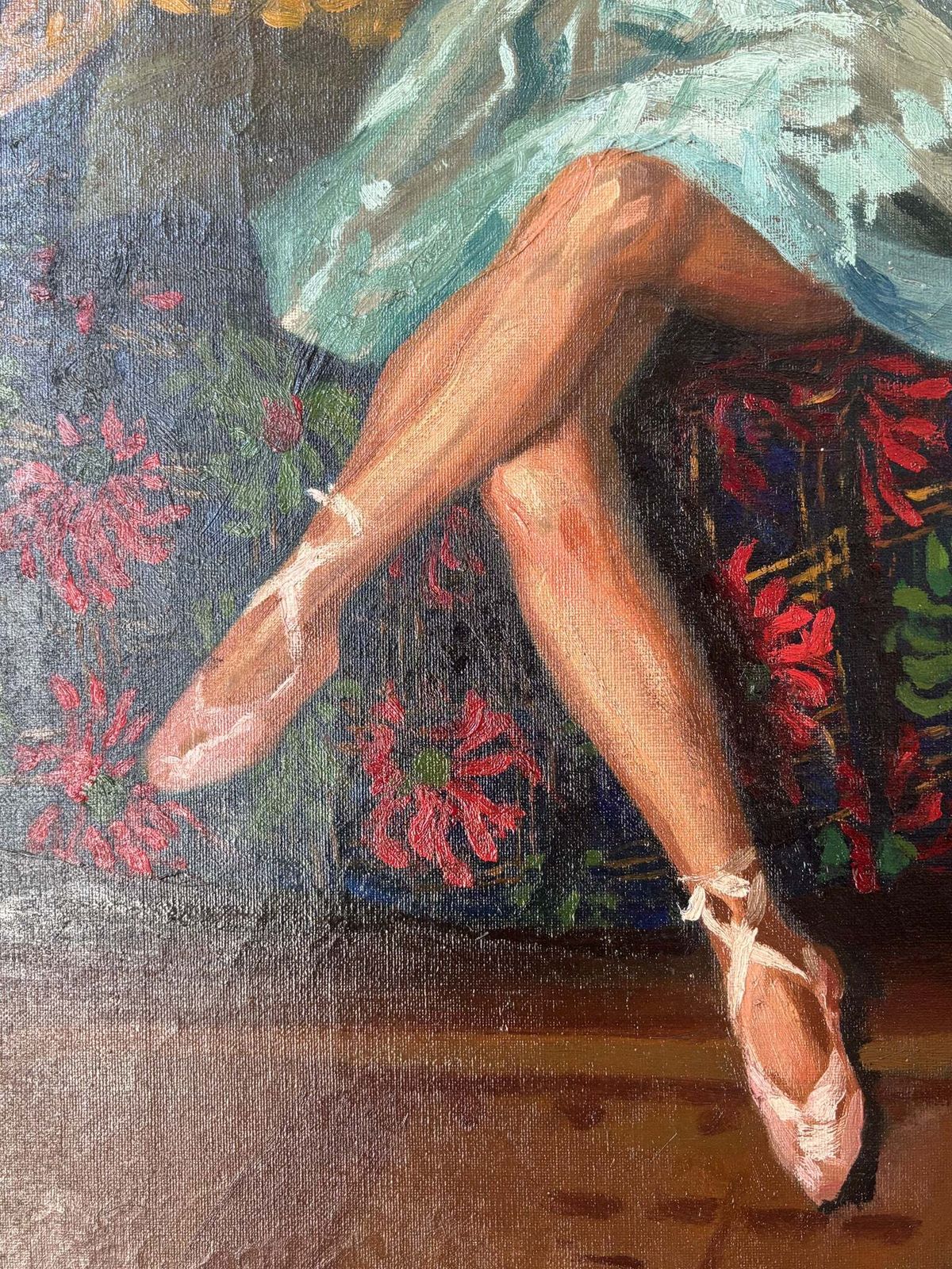 Oil On Canvas Portrait Of A Dancer, Neapolitan School, 1940s photo 500.0