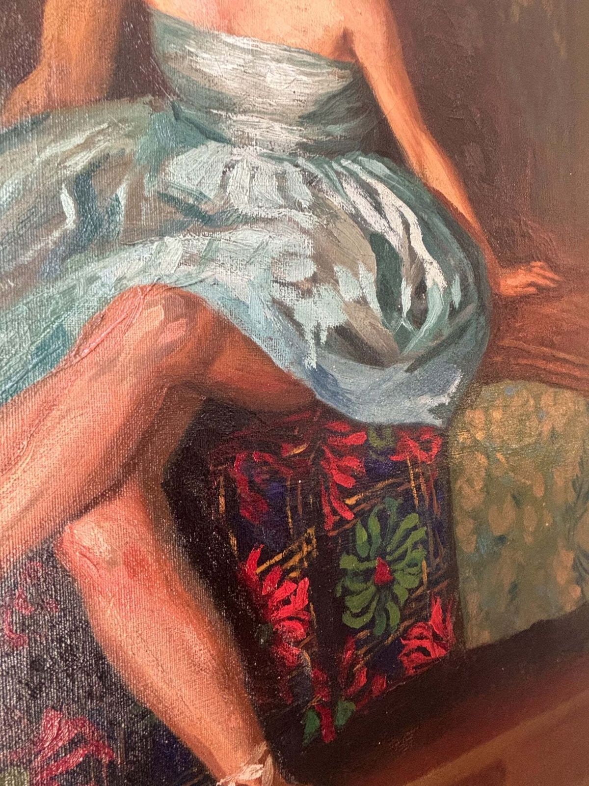 photo vinterior Oil On Canvas Portrait Of A Dancer, Neapolitan School, 1940s