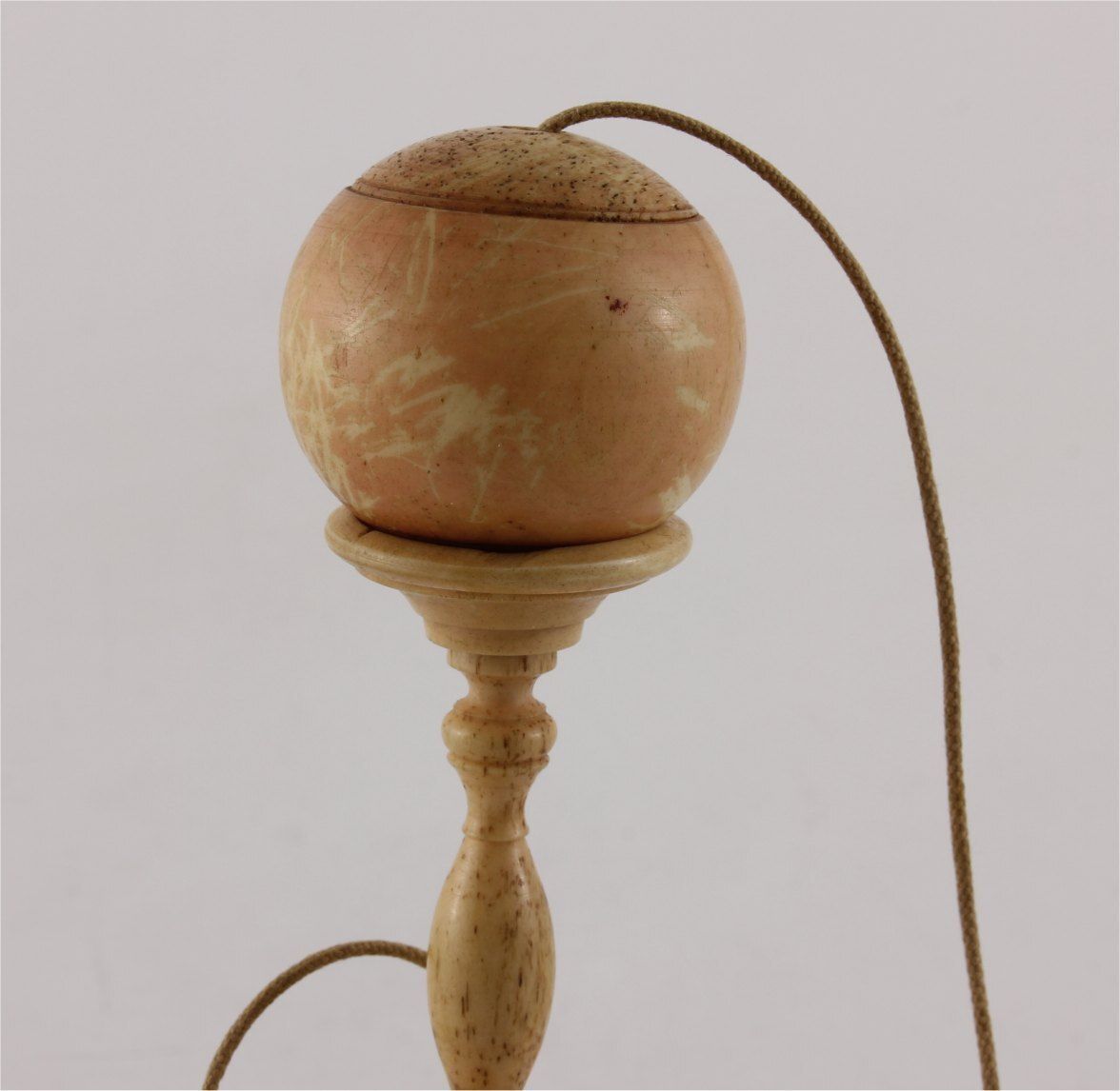 Bone Cup & Ball Game. Bilbocatch Bilboquet Game Of Skill. C1820. photo vinterior
