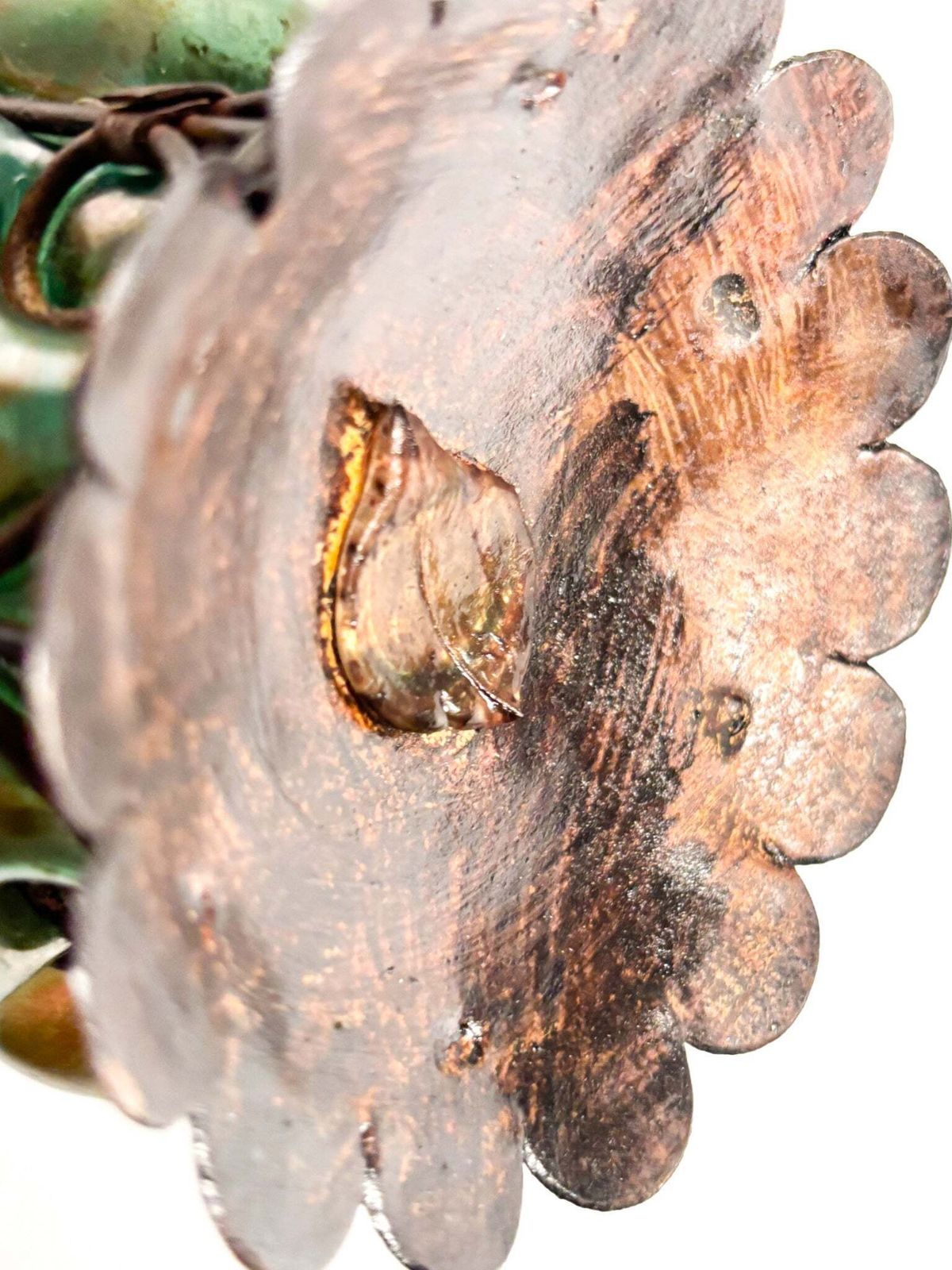 photo vinterior Pair Of Loetz Glass And Wrought Iron Vases From The 1920s