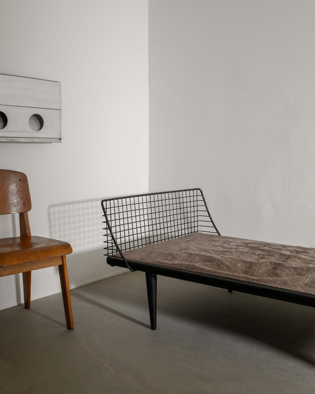 Swedish Mid Century Black Wooden Daybed With Metal Endings By Bengt Ruda For Nordiska Kompaniet, 1950s photo 8000.0