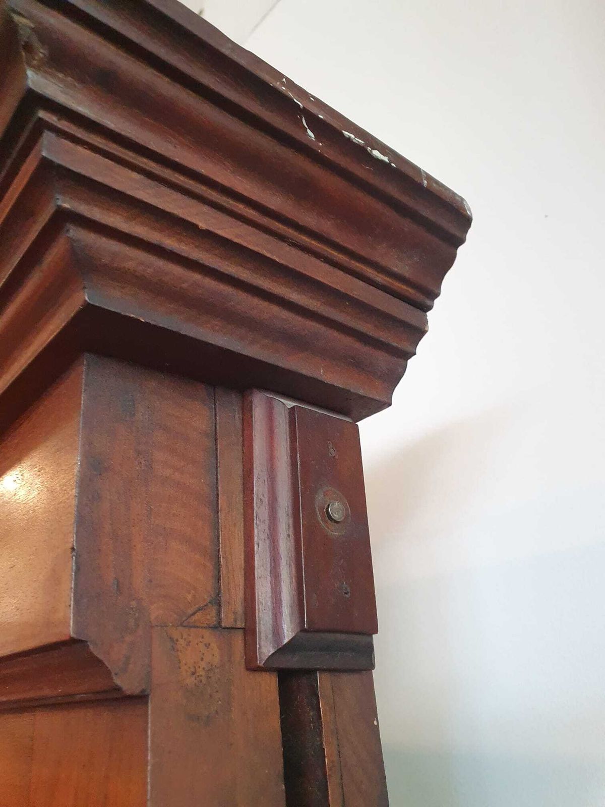 photo vinterior Edwardian Style Hall Tree With Mirror, Umbrella Holders, And Coat Hangers