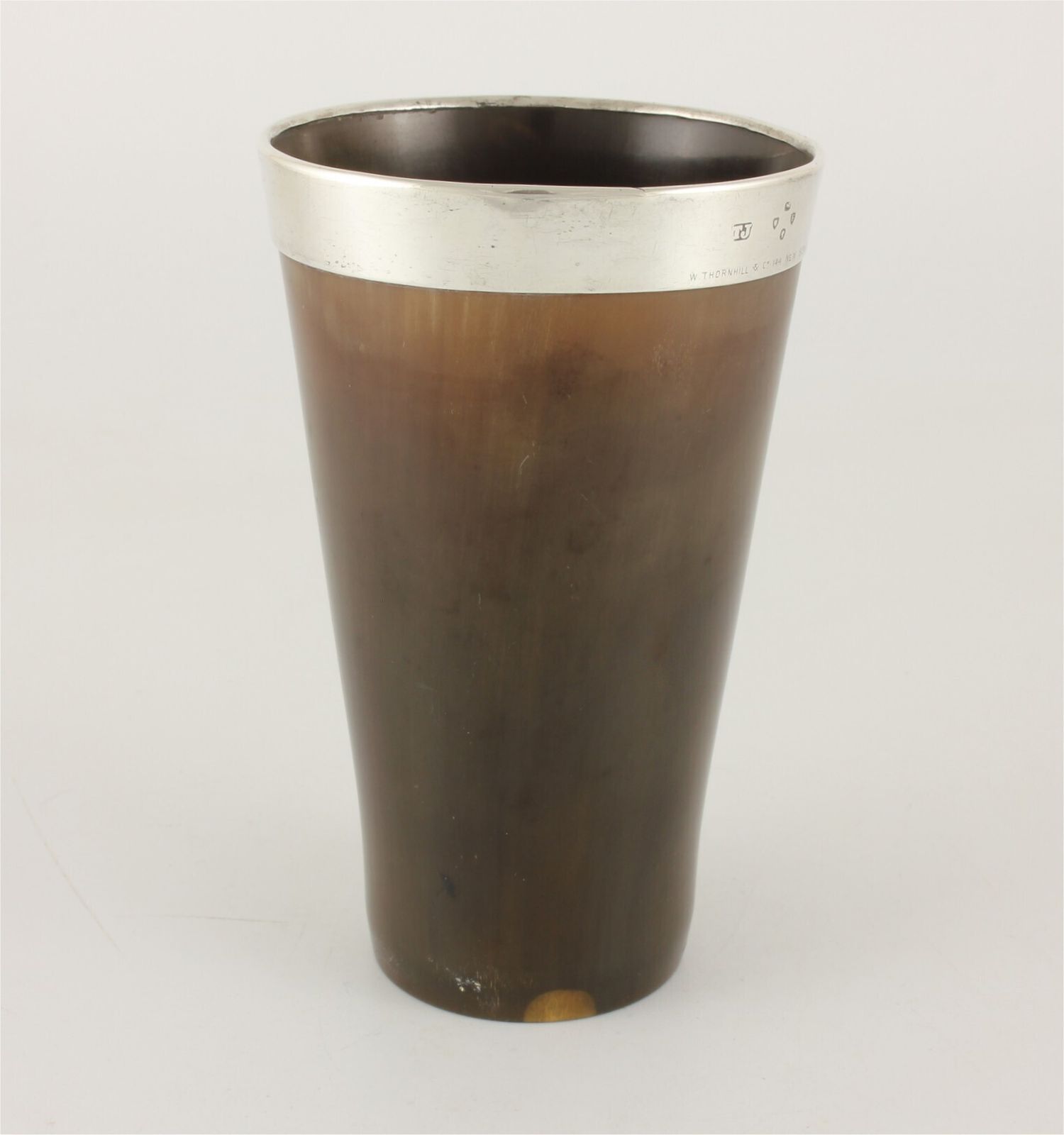 Horn Beaker Cup Silver Rim & Plaque. St Ives Athletic Sports Trophy 1881. photo buy