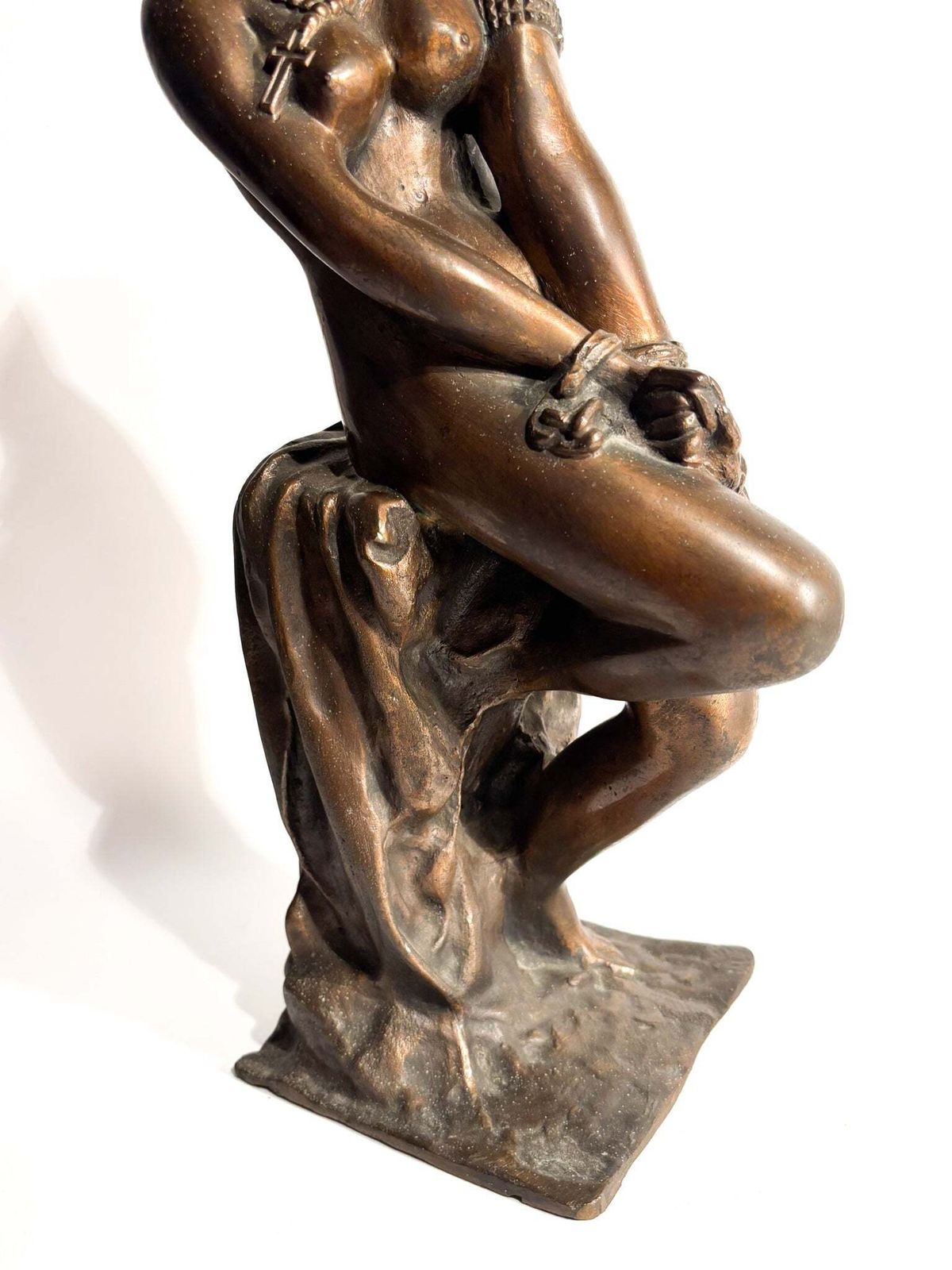 Bronze Sculpture "The Slave" Attributed To Giacomo Ginotti 19th Century photo for sale