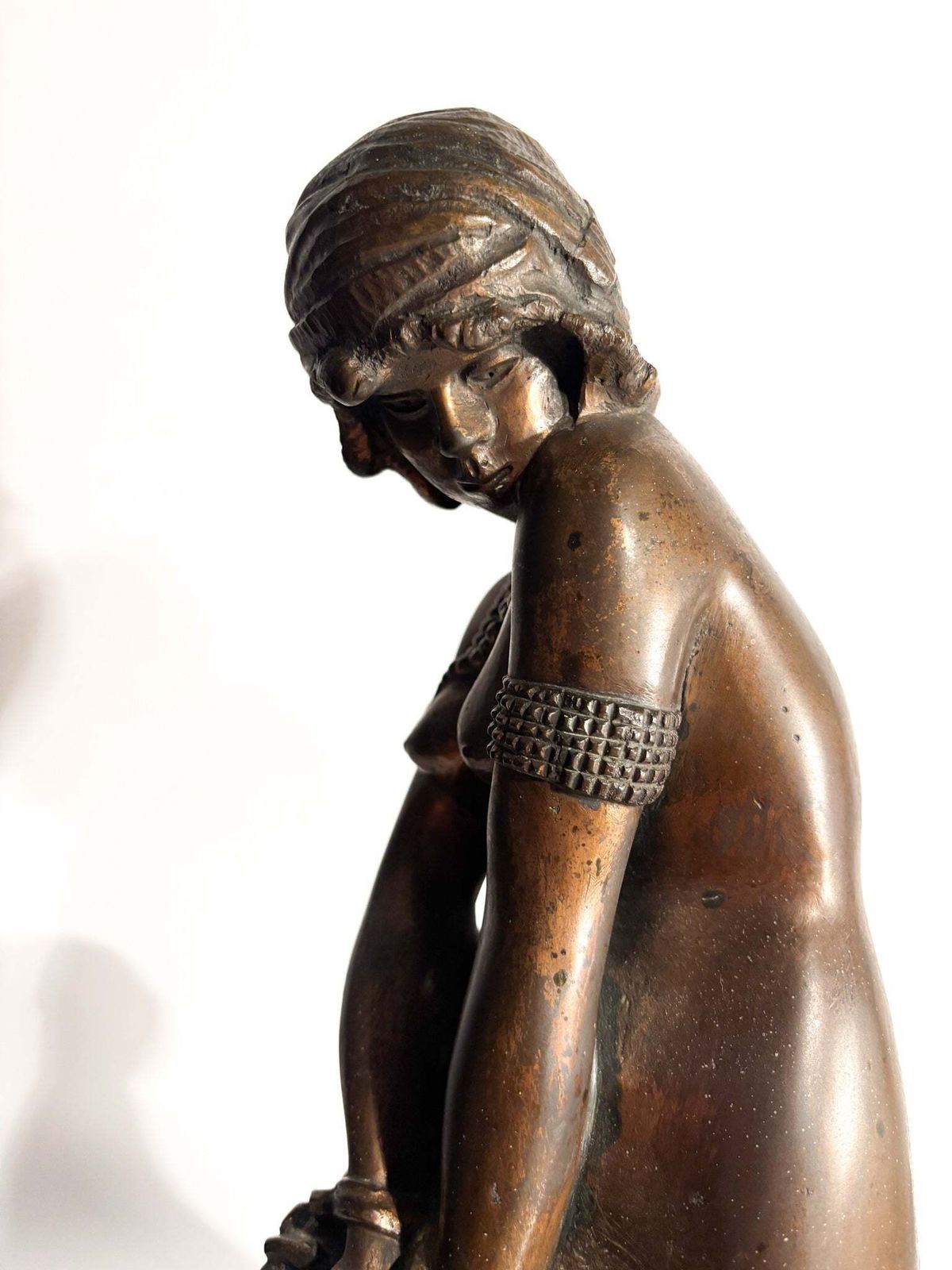 Bronze Sculpture "The Slave" Attributed To Giacomo Ginotti 19th Century photo vinterior