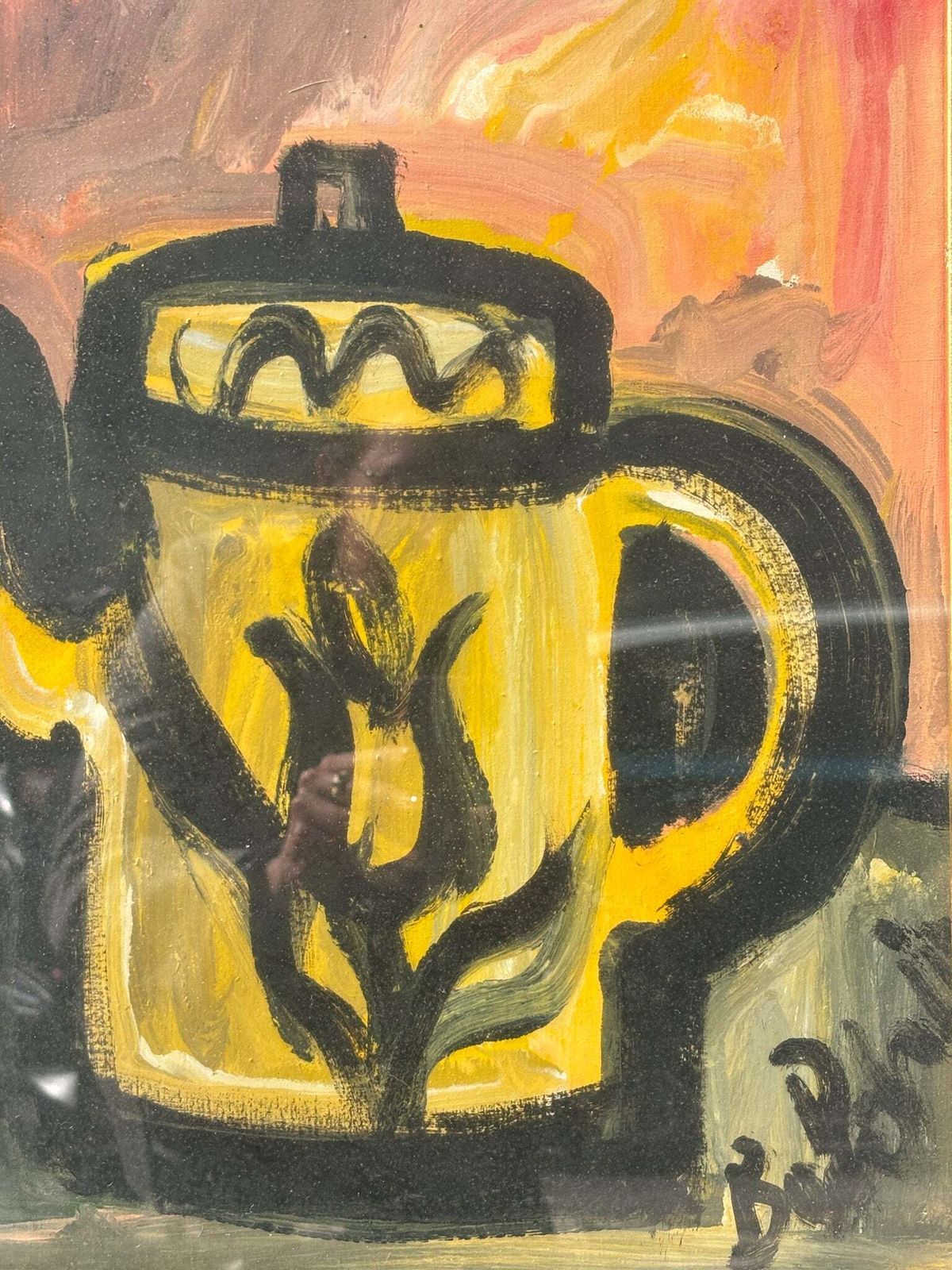 Oil On Canvas Still Life With Coffee Pot By Gustavo Boldrini, 1970s photo 457.0