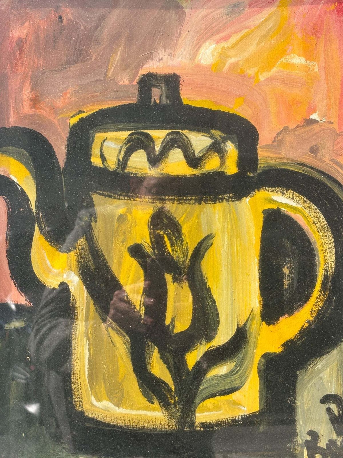 Oil On Canvas Still Life With Coffee Pot By Gustavo Boldrini, 1970s photo vinterior