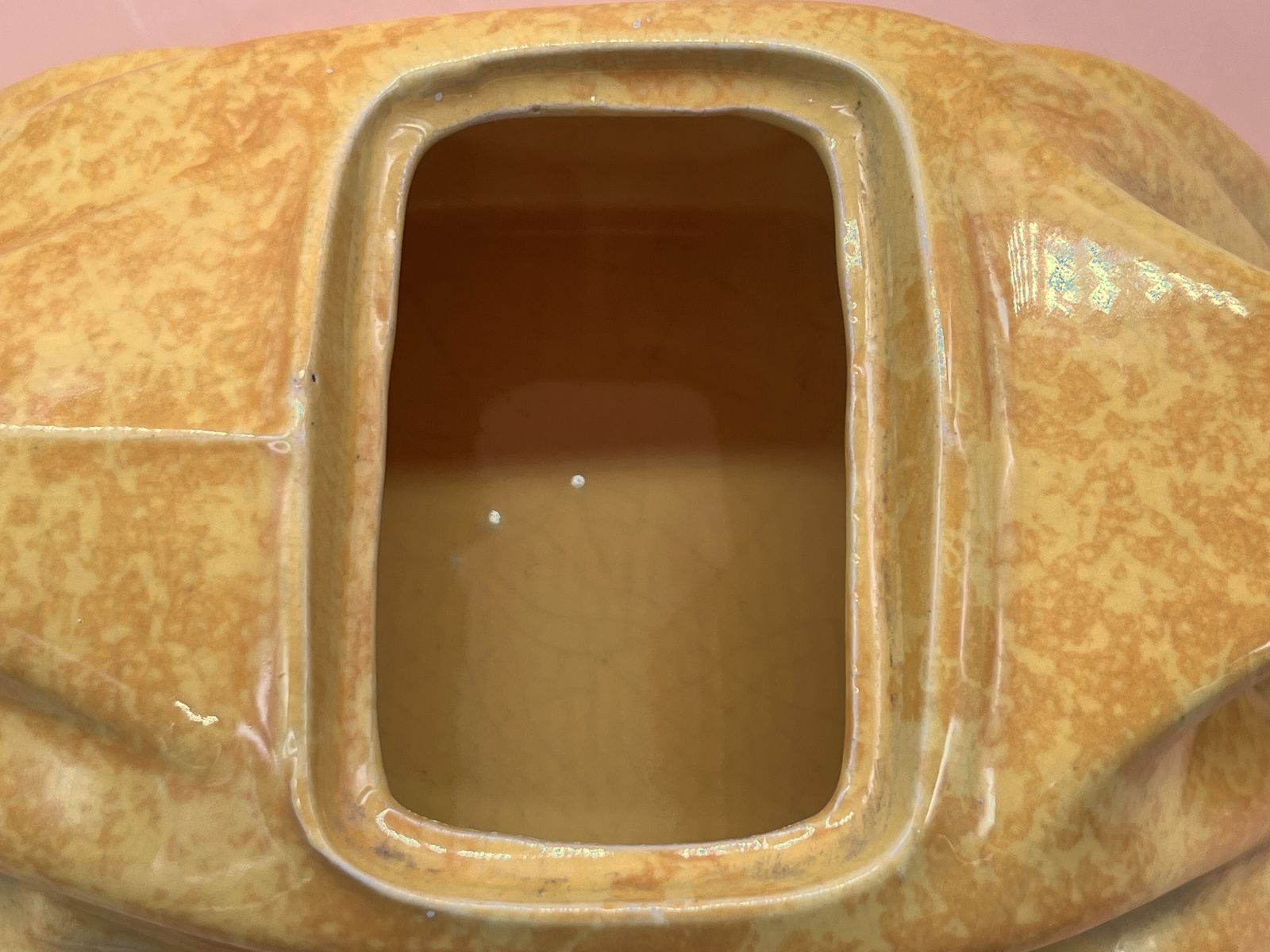 Art Deco Sadler Pottery Racing Car Tea Pot With Yellow Mottled Glaze. photo Home Decor