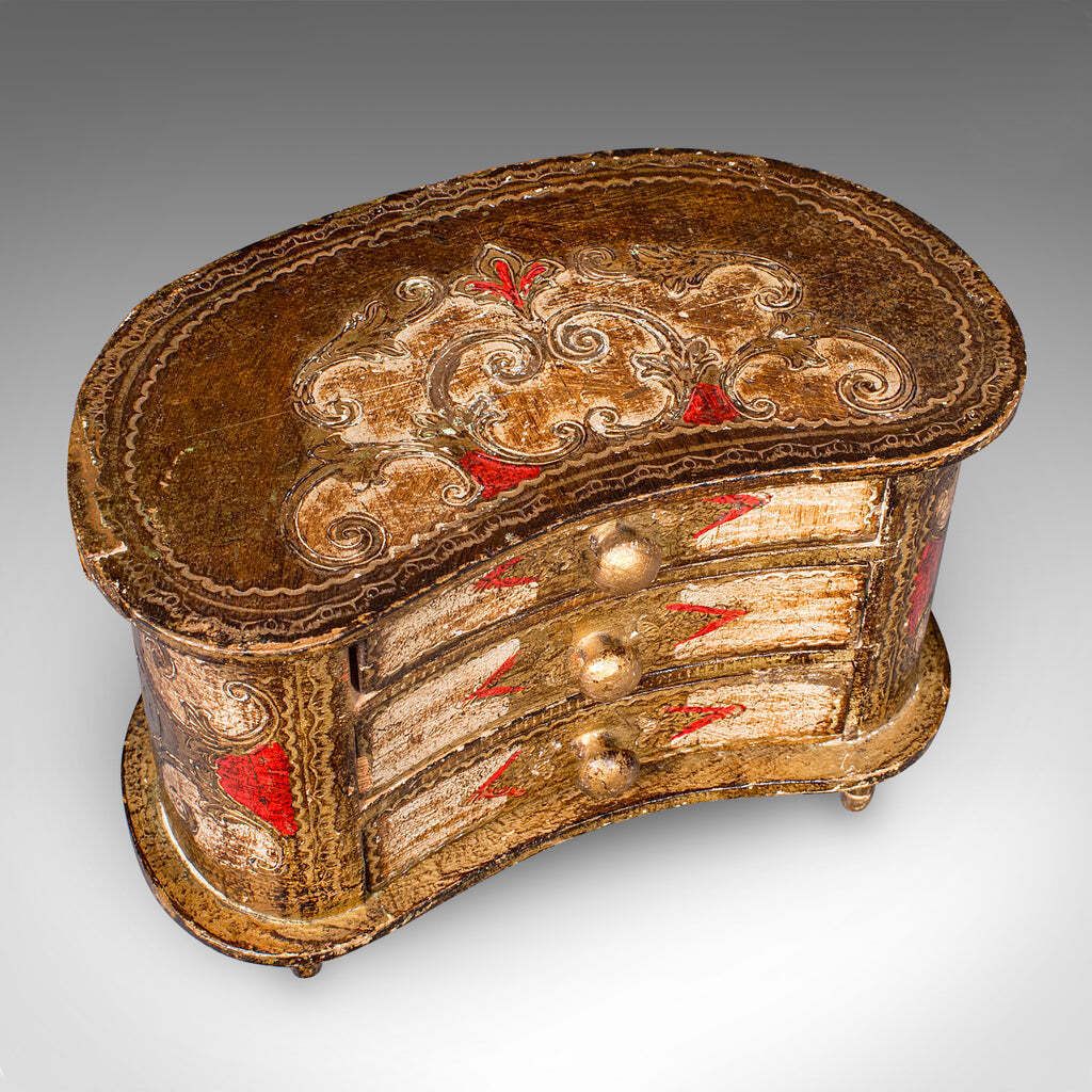 Vintage Florentine Jewellery Box, Italian Keepsake Chest Of Drawers, Miniature photo buy