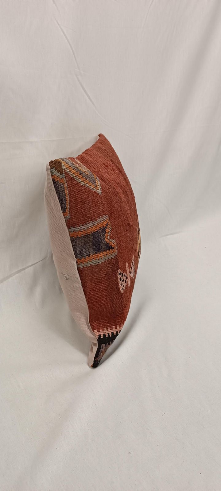 Traditional Turkish Kilim Cushion, 45x45 Cm Handmade Kilim Cushion, Vintage Kilim Pillow, Hand Knotted Pillow For Sofa, Couch Pillow photo for sale