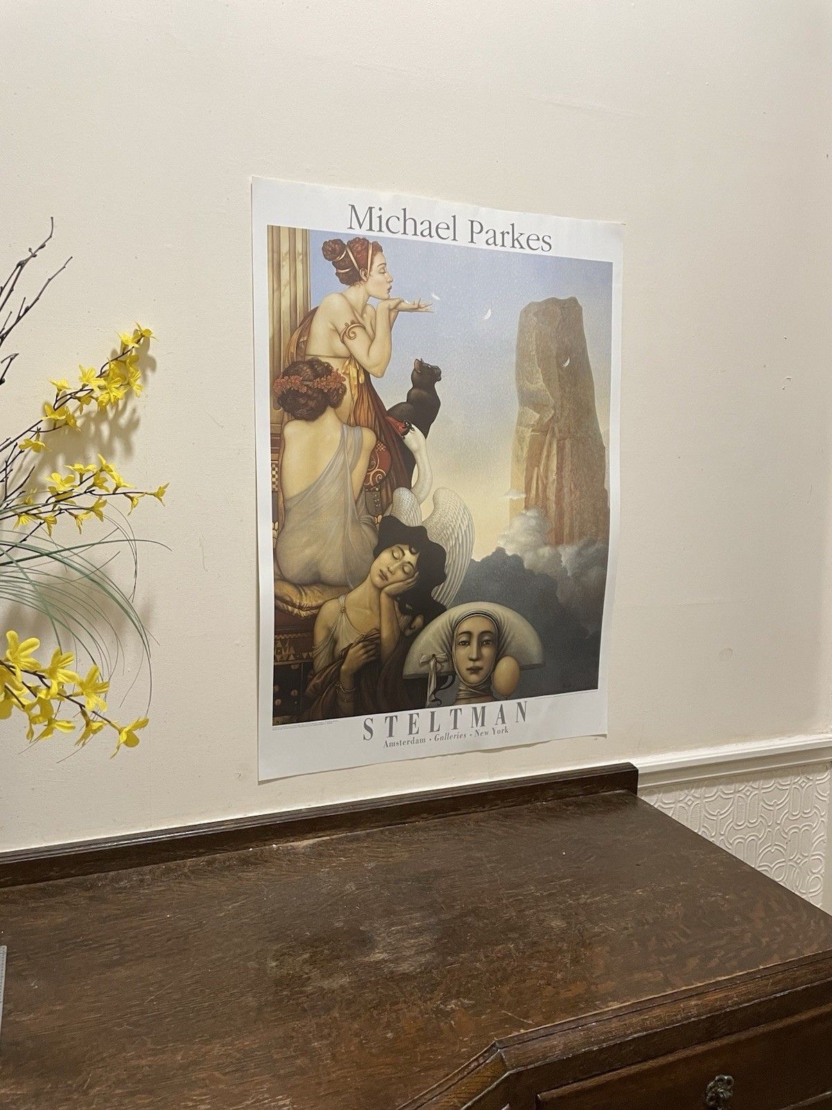photo vintage 2x Micheal Parkes Steltman Gallery Fine Art Surrealist Poster Prints
