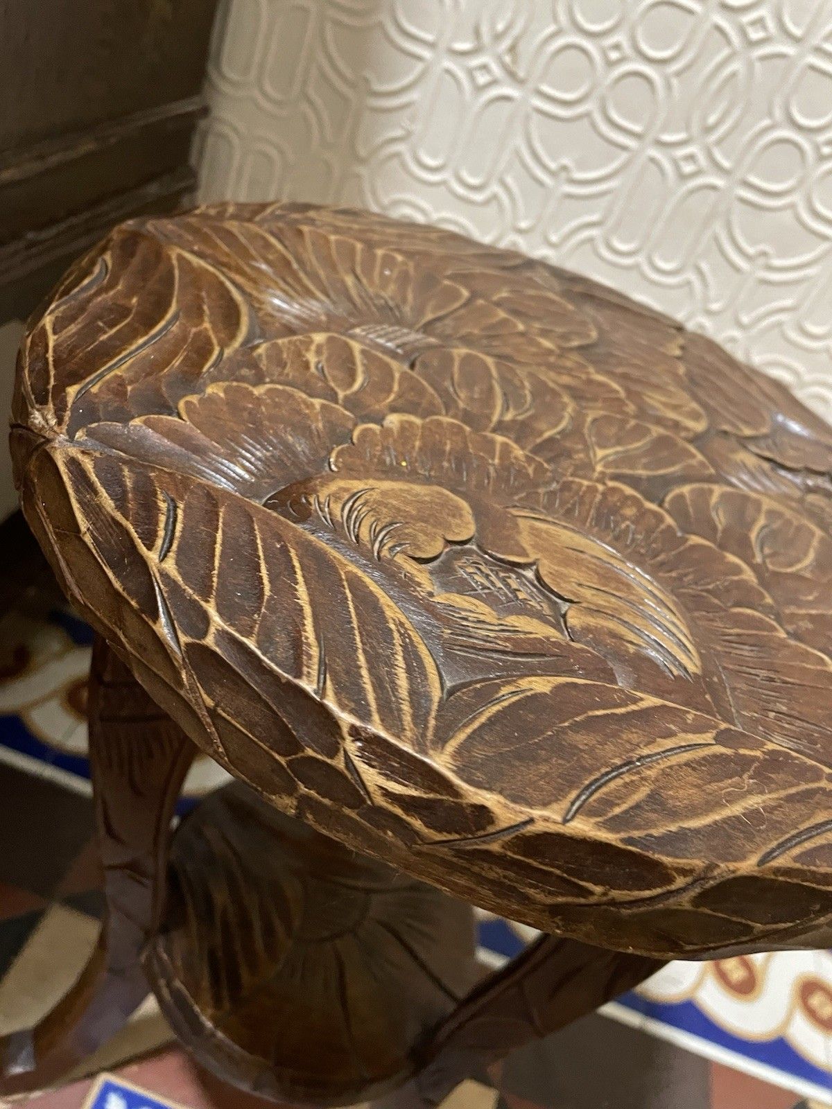 250.0 Antique Liberty London Carved Jardiniere Japanese Art Nouveau 1905 Plant Table photo