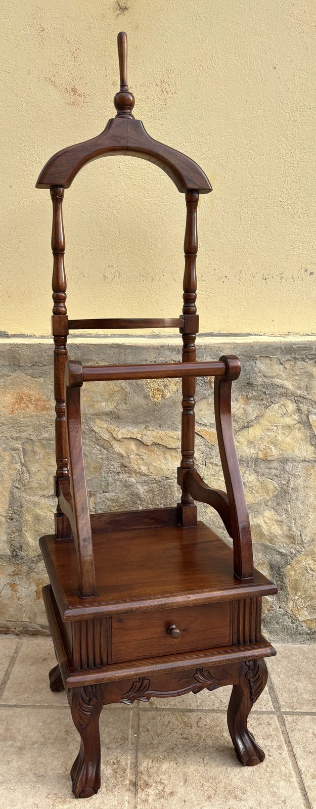 photo buy Antique English Chippendale Hardwood Valet Stand With One Drawer